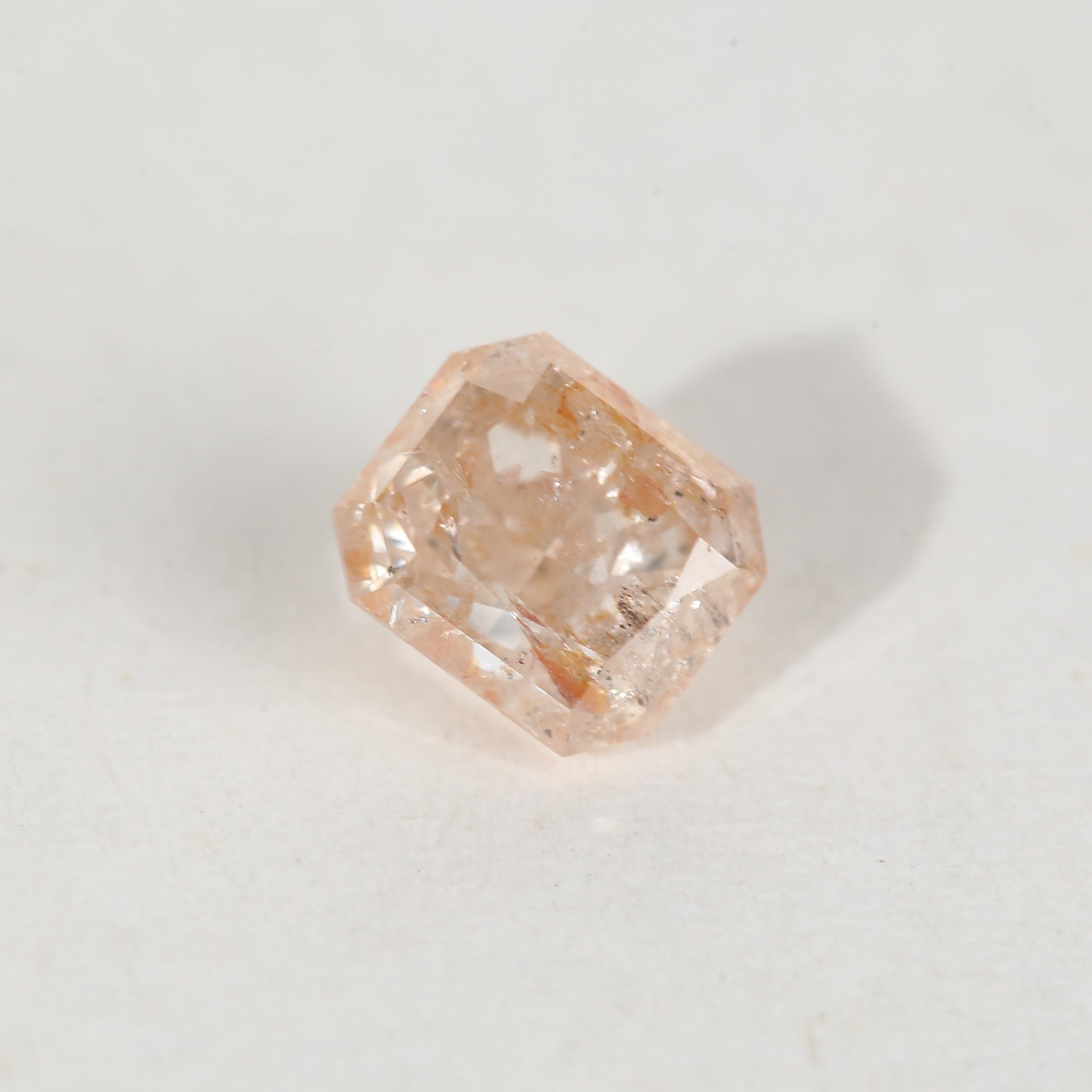 0.95 Carat Emerald Orange Salt and Pepper Diamond 5.6 MM