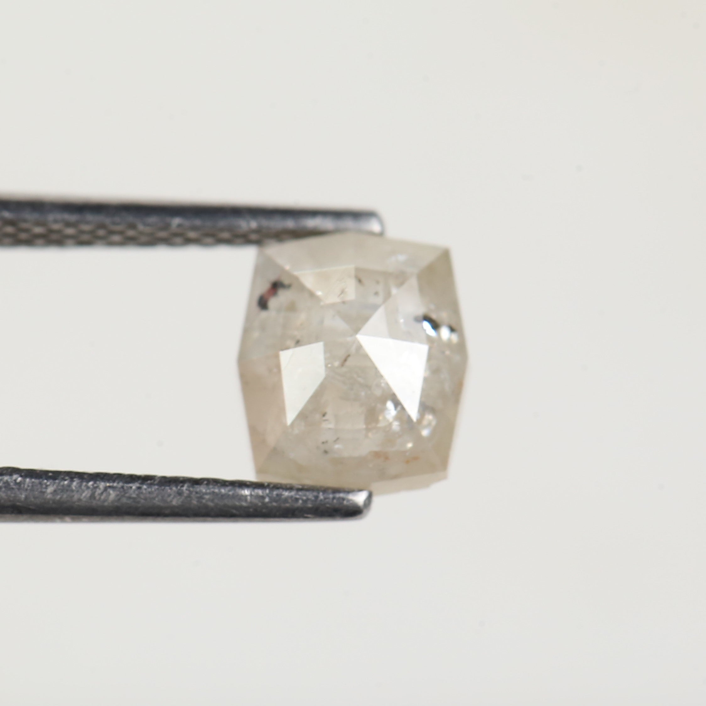 1.2 Carat Grey Hexagon Salt and Pepper Diamond 6.9 MM