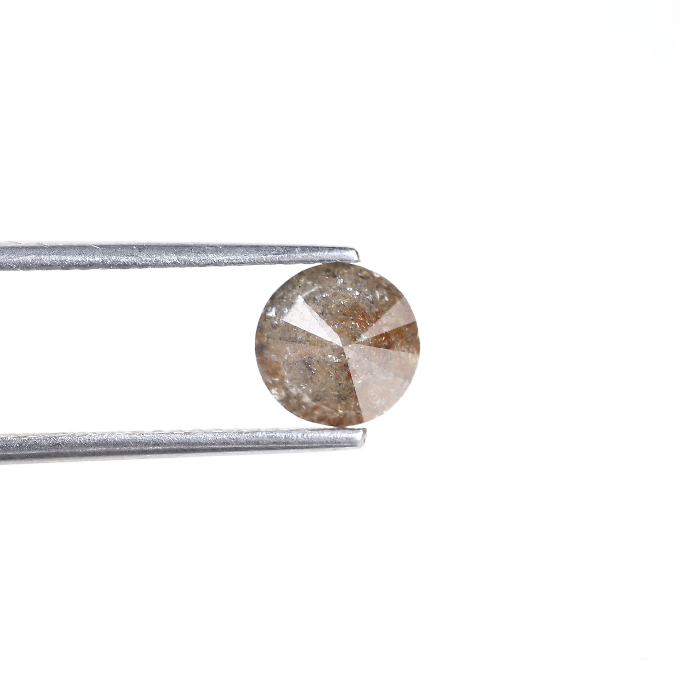 1.40 Carat Natural Celestial Round Salt and Pepper Diamond 6.80 MM