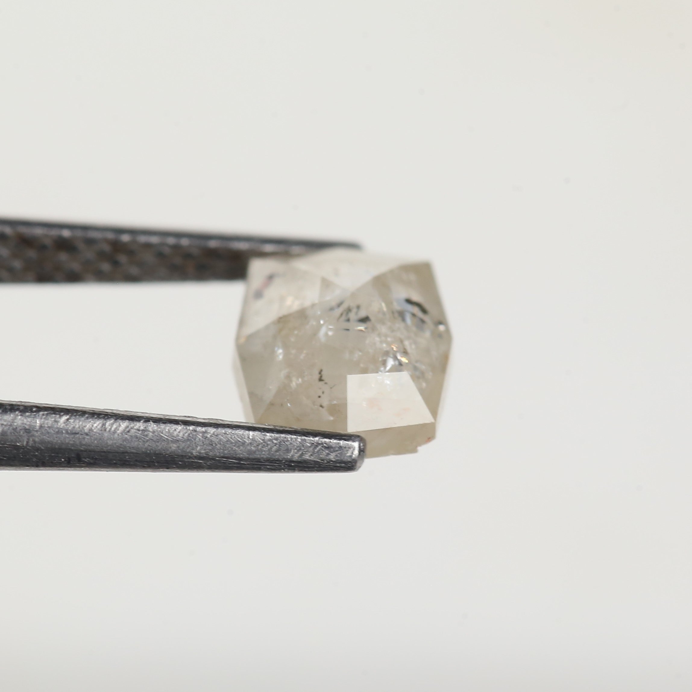 1.2 Carat Grey Hexagon Salt and Pepper Diamond 6.9 MM