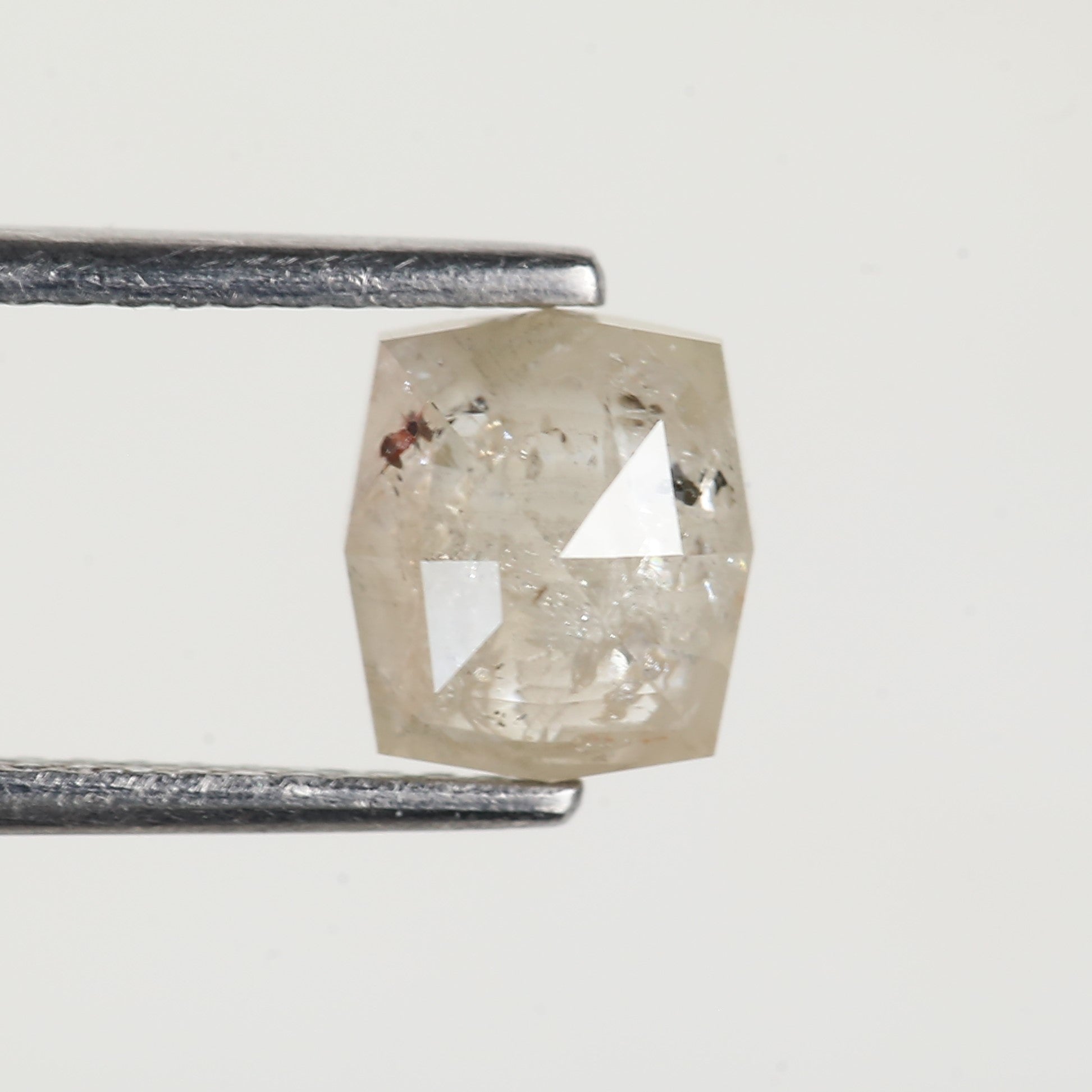 1.2 Carat Grey Hexagon Salt and Pepper Diamond 6.9 MM