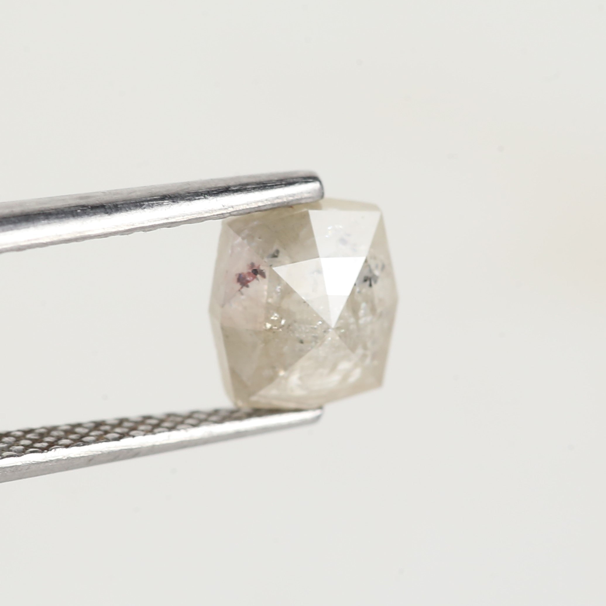 1.2 Carat Grey Hexagon Salt and Pepper Diamond 6.9 MM
