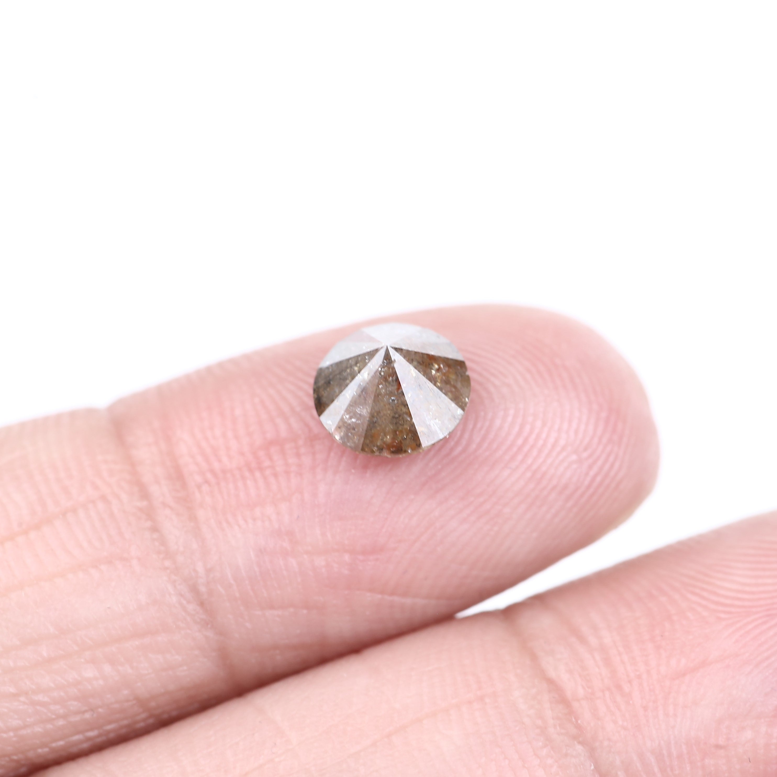 1.40 Carat Natural Celestial Round Salt and Pepper Diamond 6.80 MM