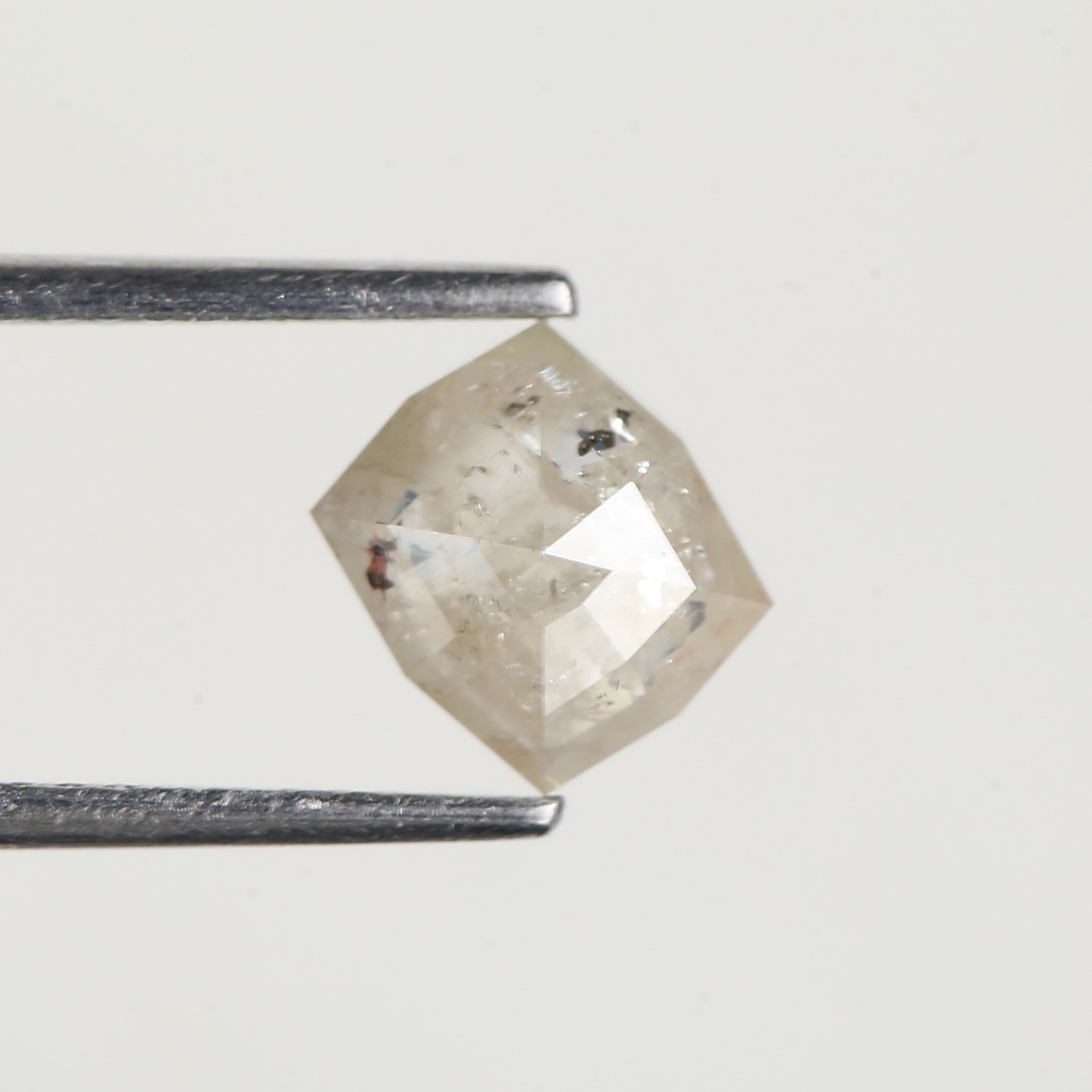 1.2 Carat Grey Hexagon Salt and Pepper Diamond 6.9 MM