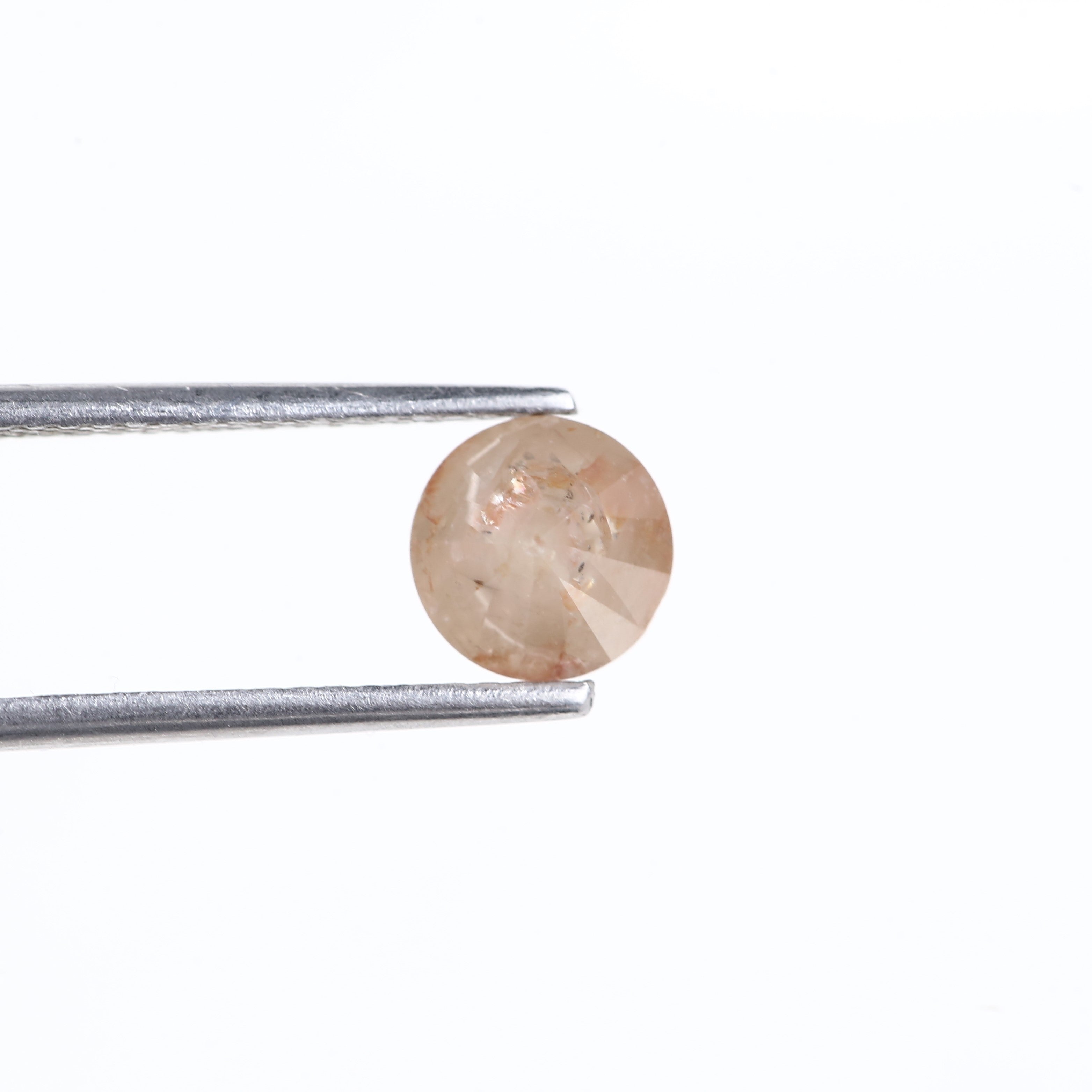 1.29 Carat Round Champagne Salt and Pepper Diamond 6.25 MM