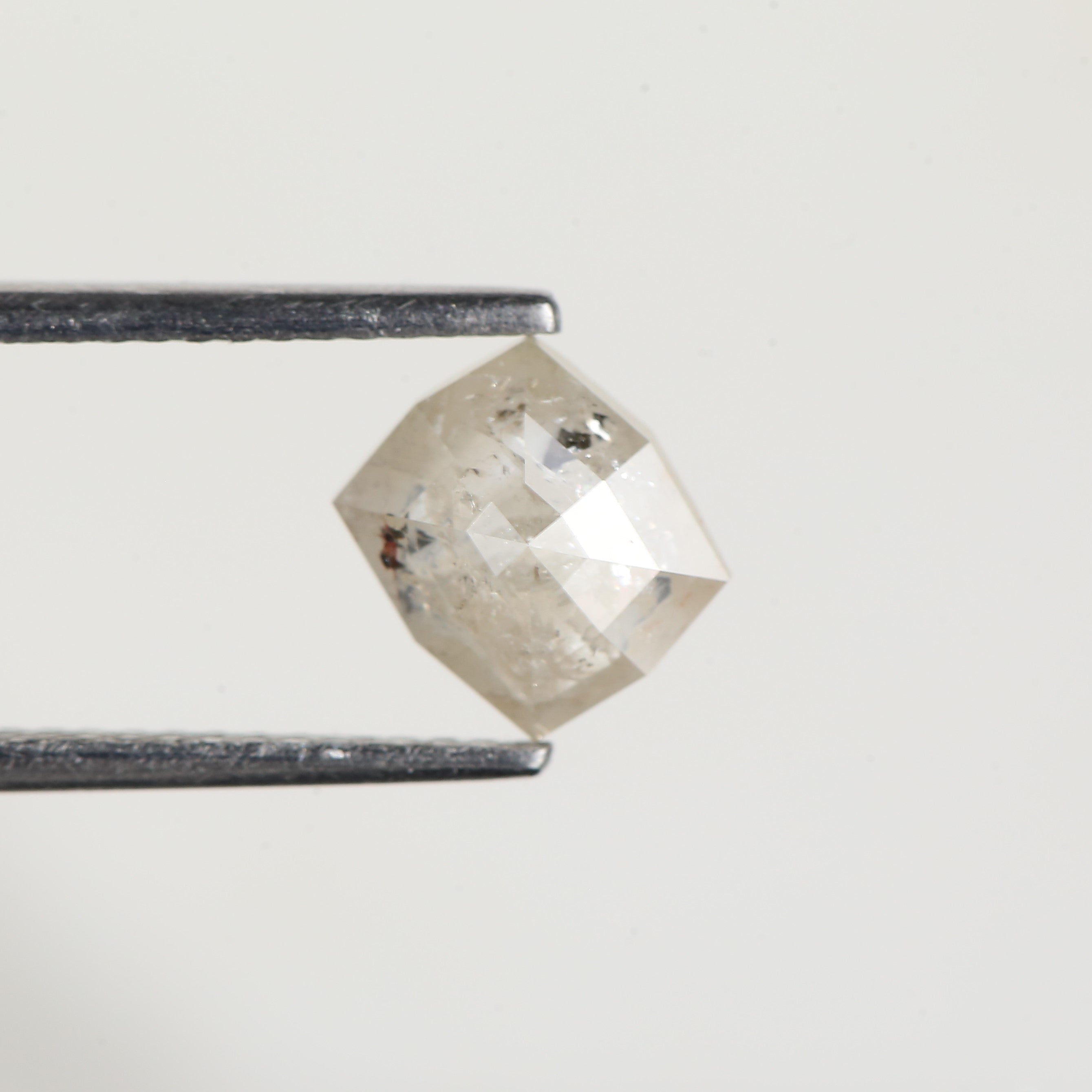 1.2 Carat Grey Hexagon Salt and Pepper Diamond 6.9 MM