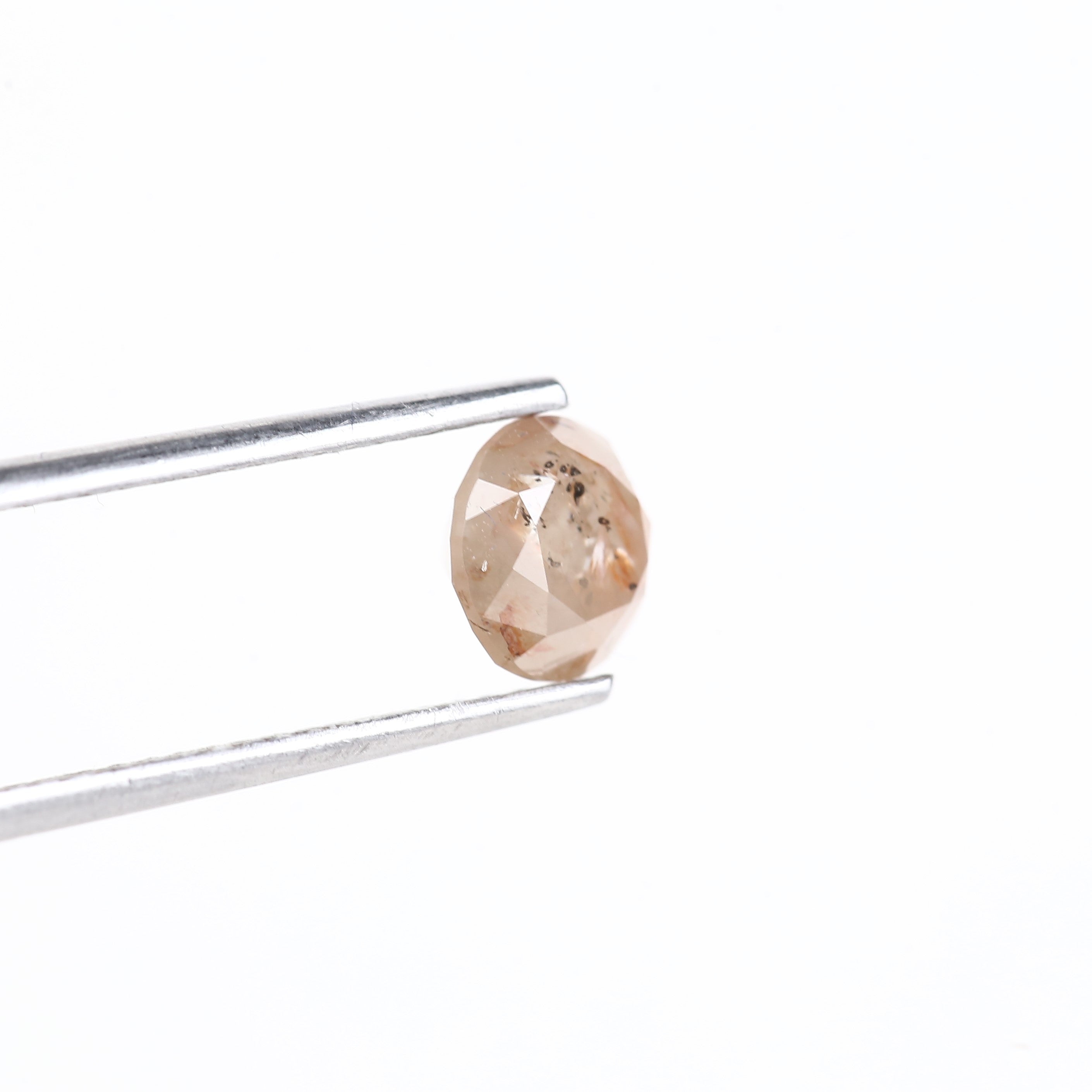 1.29 Carat Round Champagne Salt and Pepper Diamond 6.25 MM