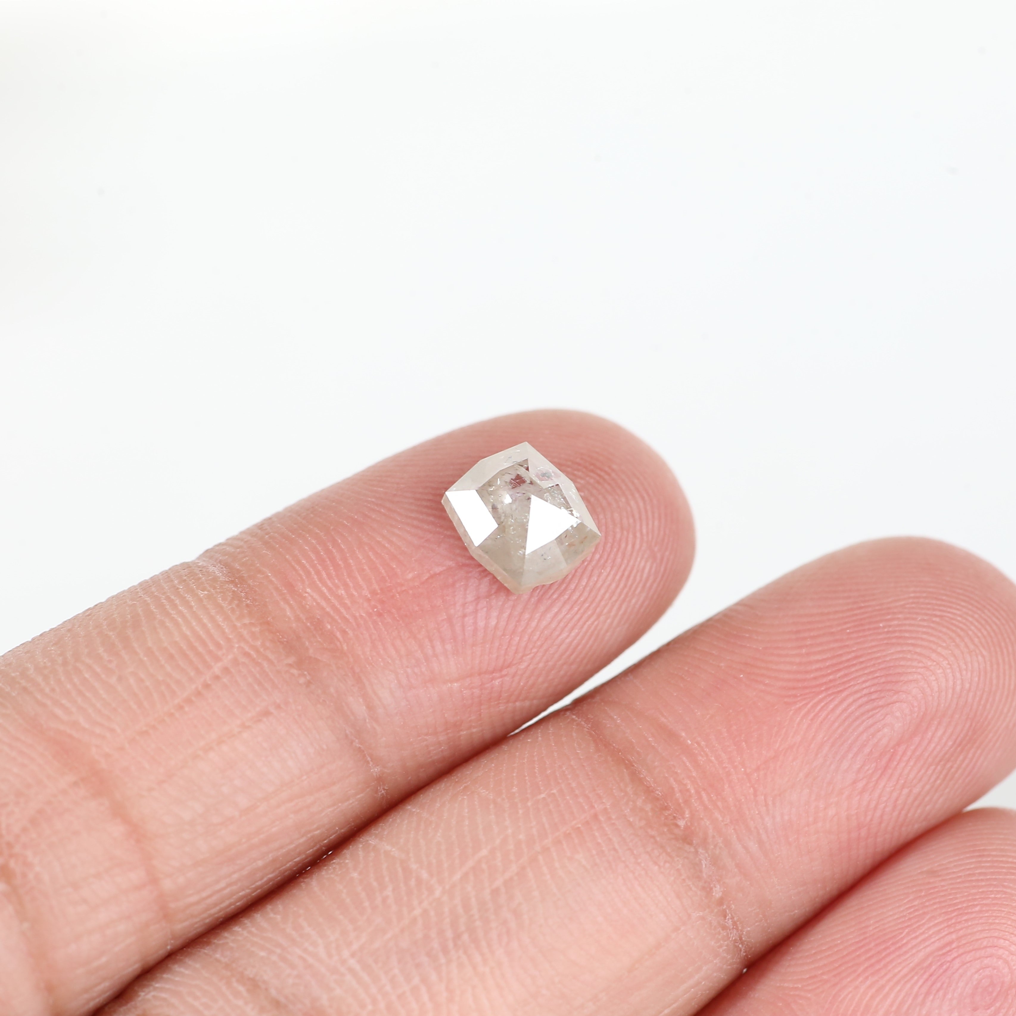1.2 Carat Grey Hexagon Salt and Pepper Diamond 6.9 MM