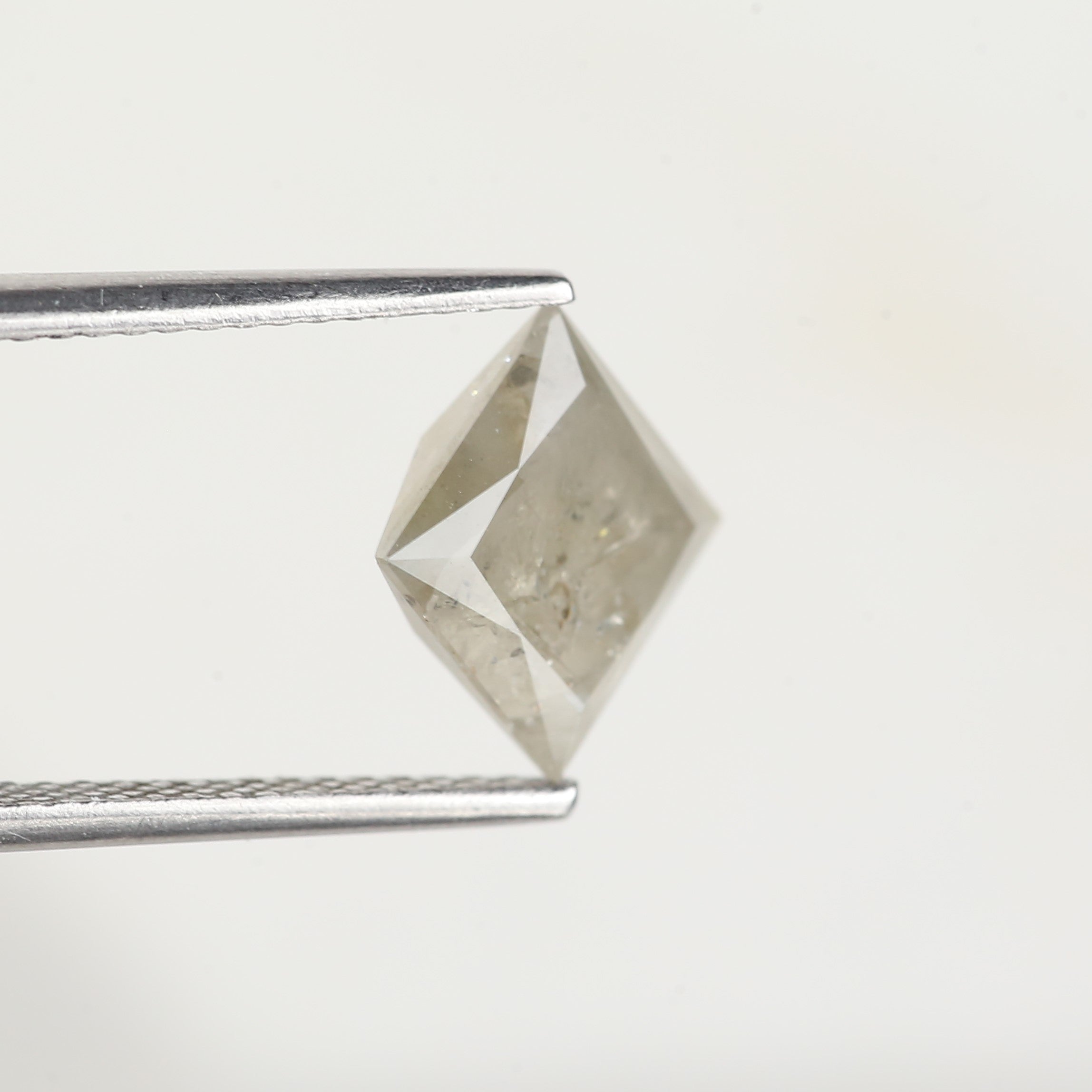 2.40 Carat Natural Princess Cut Salt and Pepper Diamond 7.3 MM