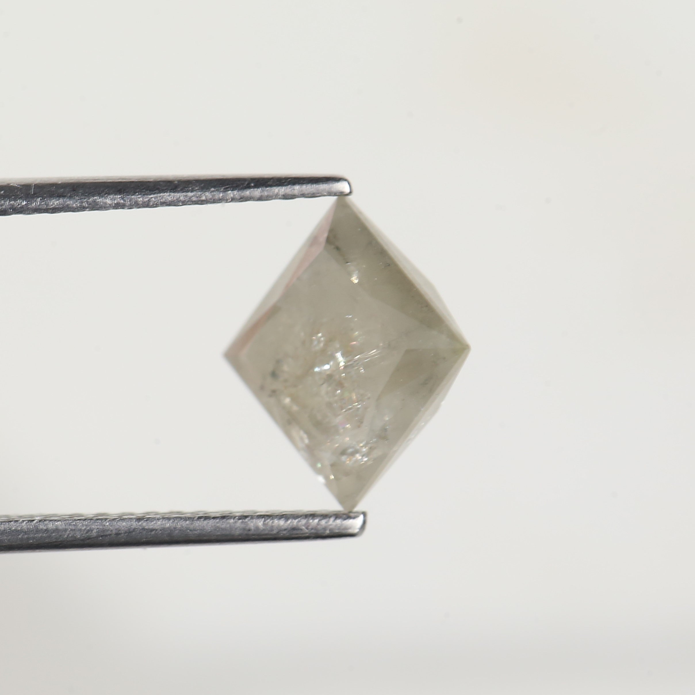 2.40 Carat Natural Princess Cut Salt and Pepper Diamond 7.3 MM