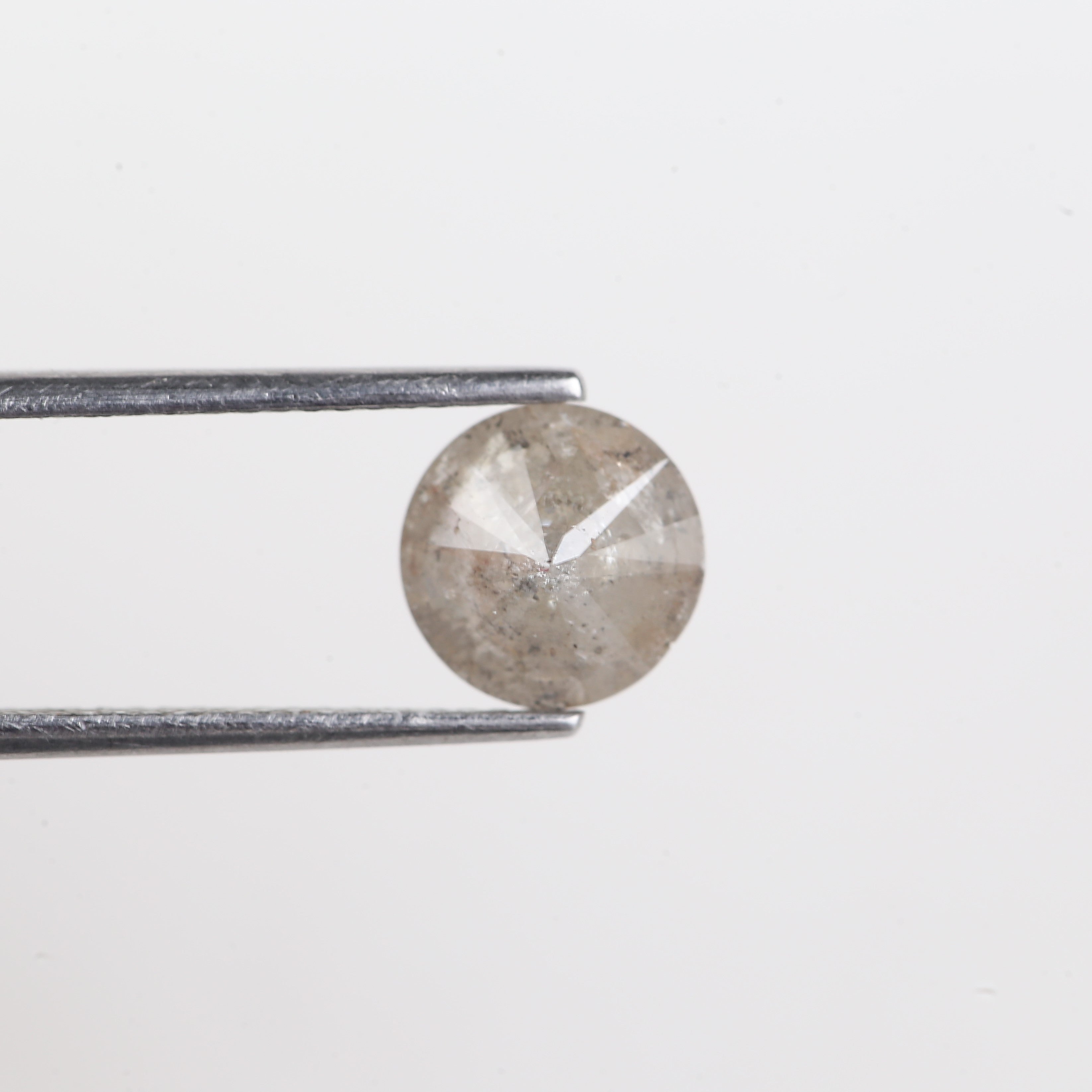 2 Carat Salt And Pepper Diamond Natural Icy Grey Round Cut Loose 7.70 MM