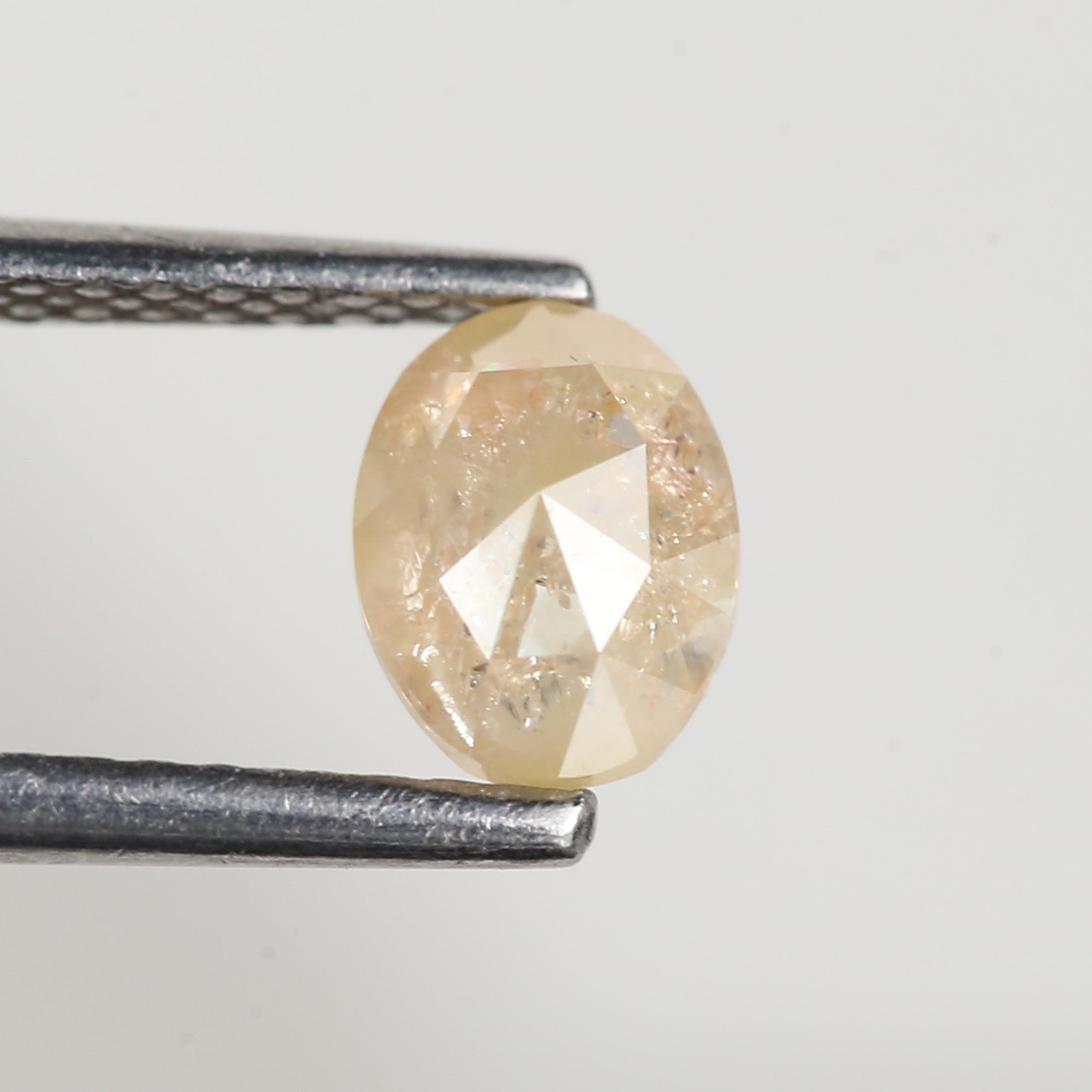 0.80 Carat Natural Yellow Oval Cut Salt and Pepper Diamond 6.2 MM