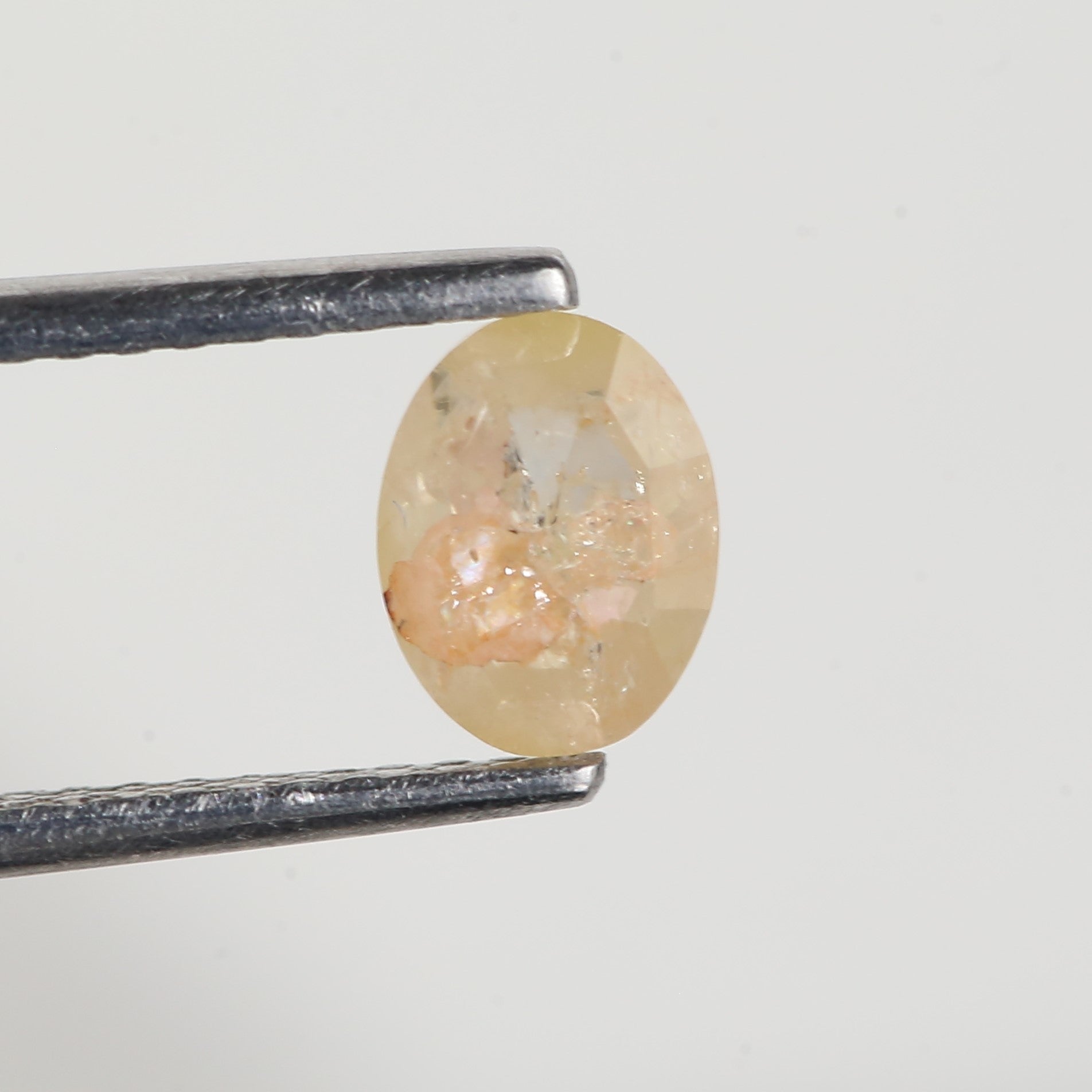 0.80 Carat Natural Yellow Oval Cut Salt and Pepper Diamond 6.2 MM