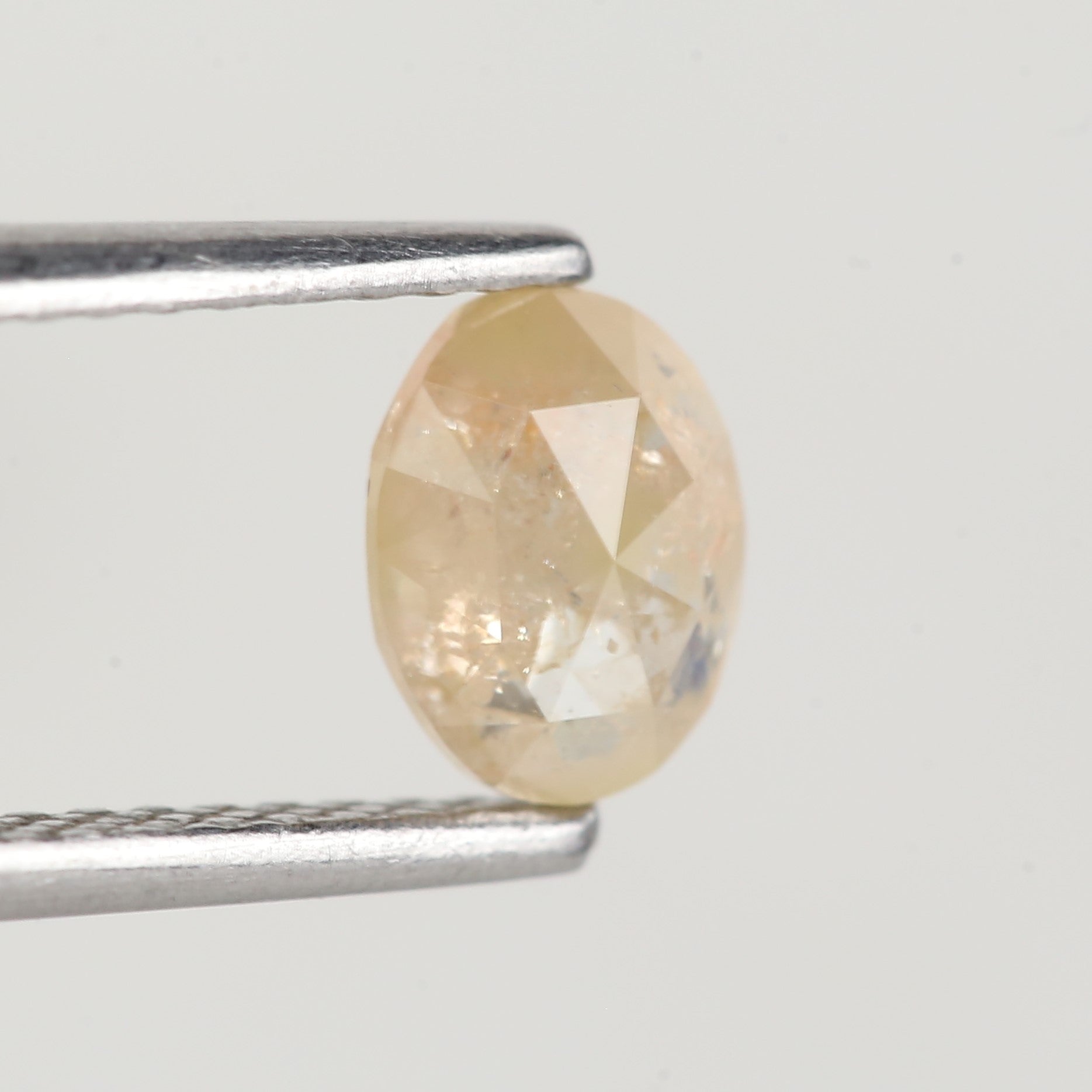 0.80 Carat Natural Yellow Oval Cut Salt and Pepper Diamond 6.2 MM