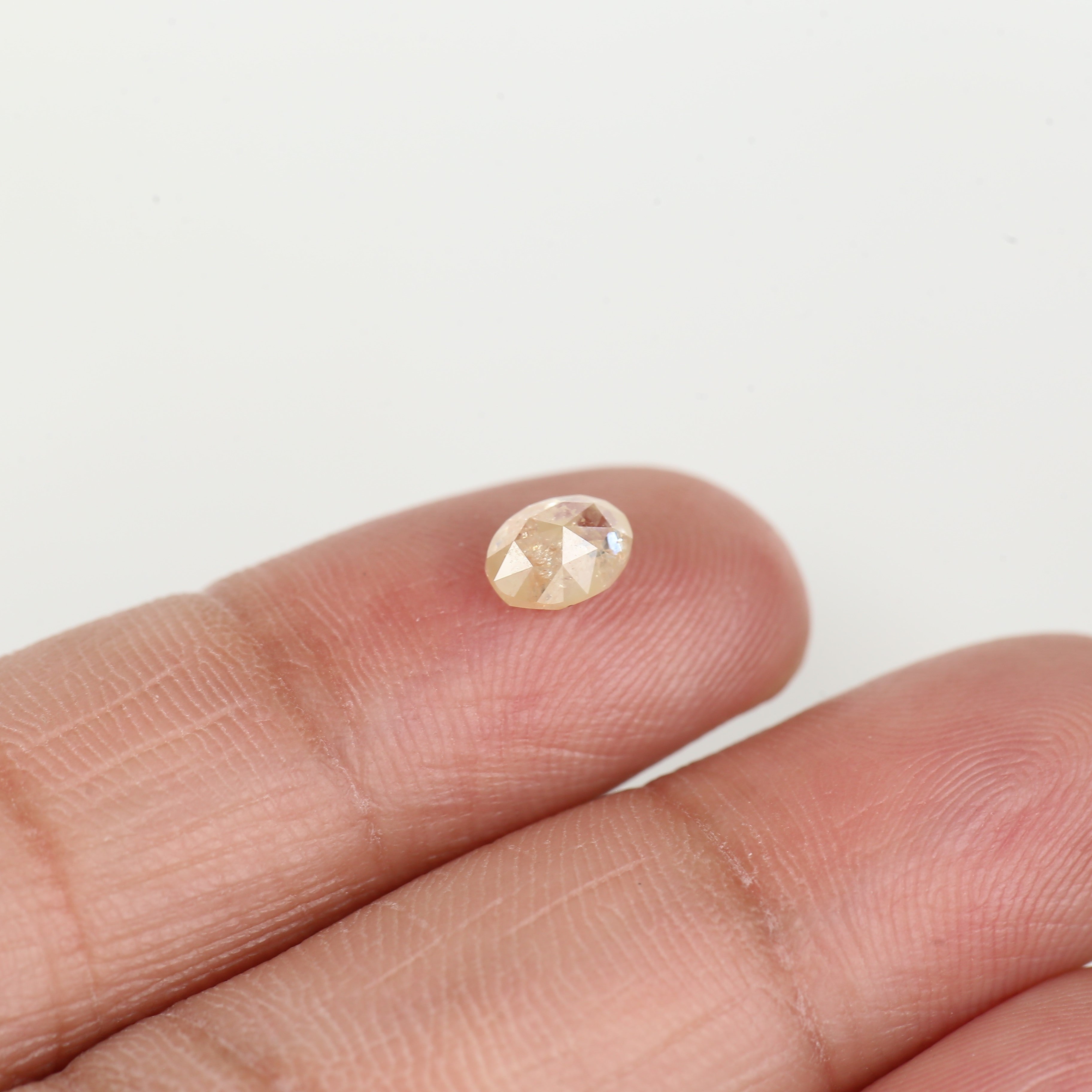 0.80 Carat Natural Yellow Oval Cut Salt and Pepper Diamond 6.2 MM