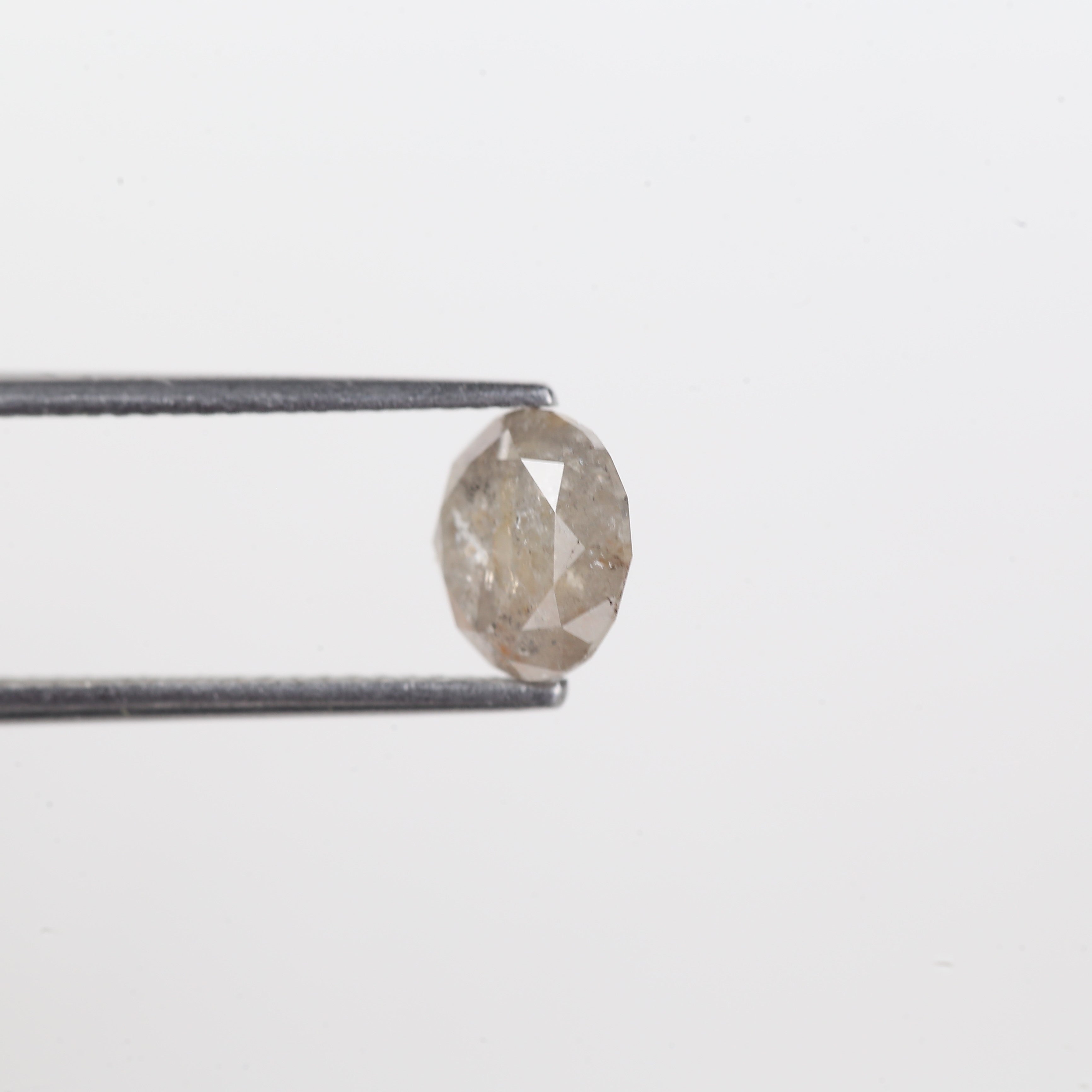 1.89 Carat Natural Icy Gray Round Cut Salt And Pepper Diamond 7.50 MM