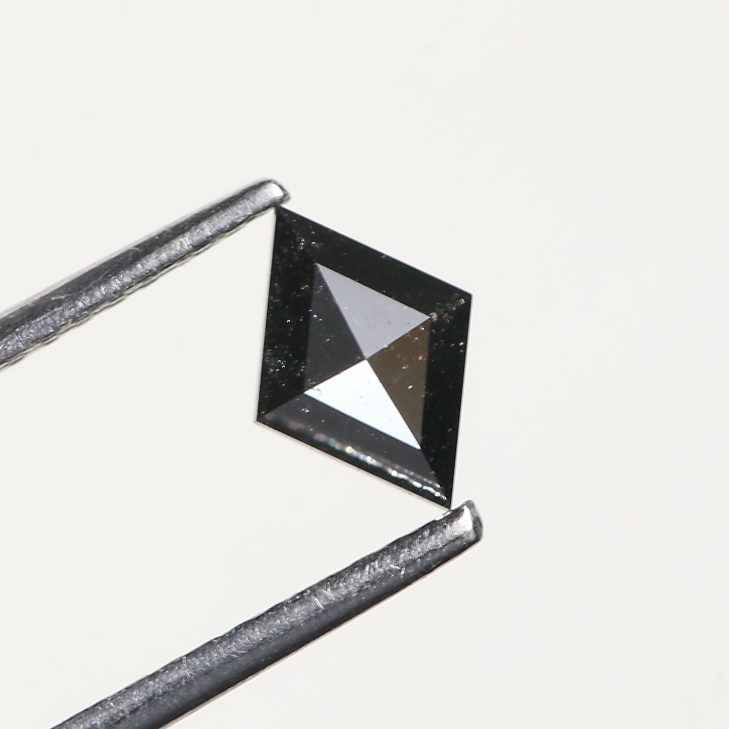 0.55 Carat Lozenge Natural Black Salt and Pepper Loose Diamond 7.2 MM