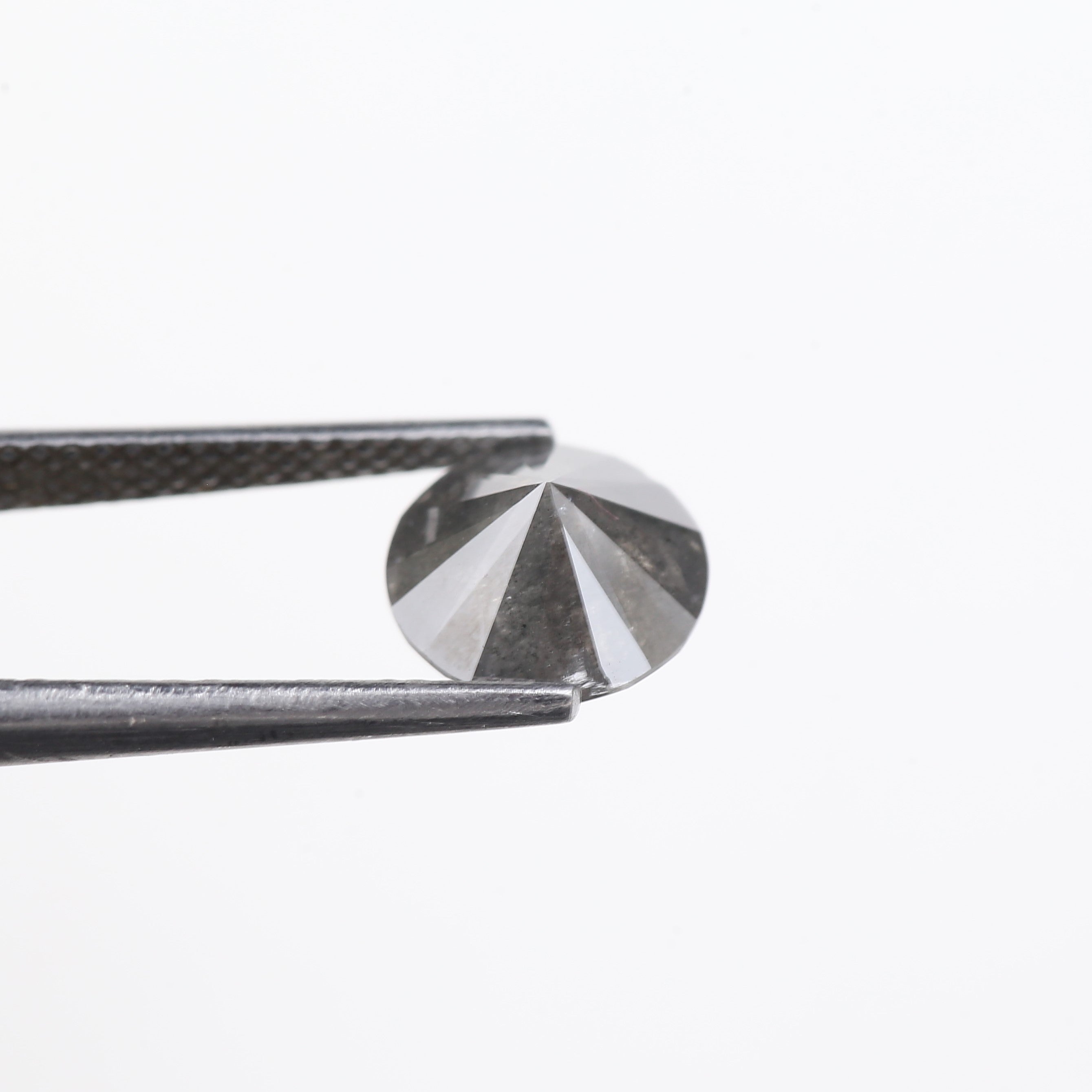 2.22 Carat Natural Grey Round Loose Salt And Pepper Diamond 8.30 MM