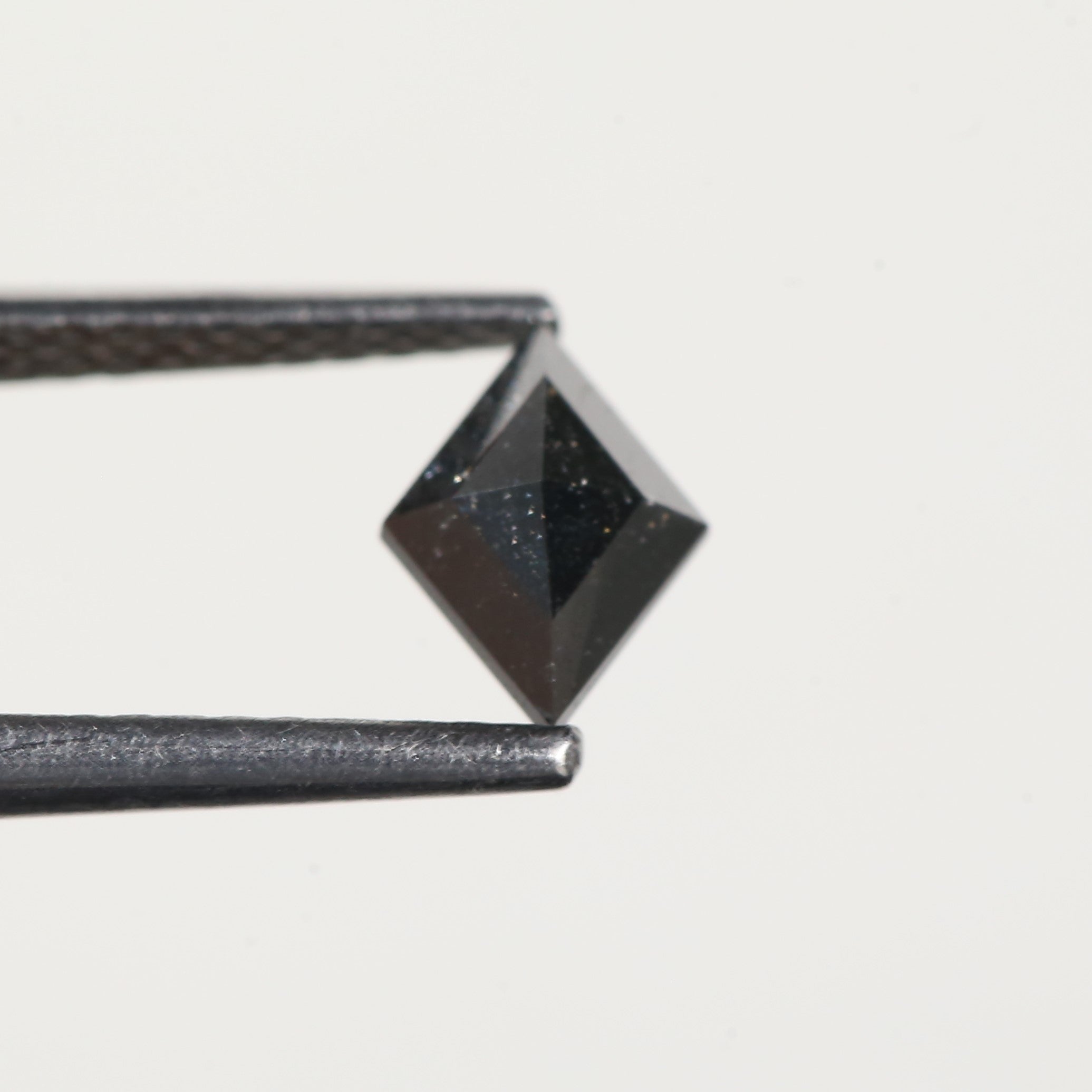 0.55 Carat Lozenge Natural Black Salt and Pepper Loose Diamond 7.2 MM