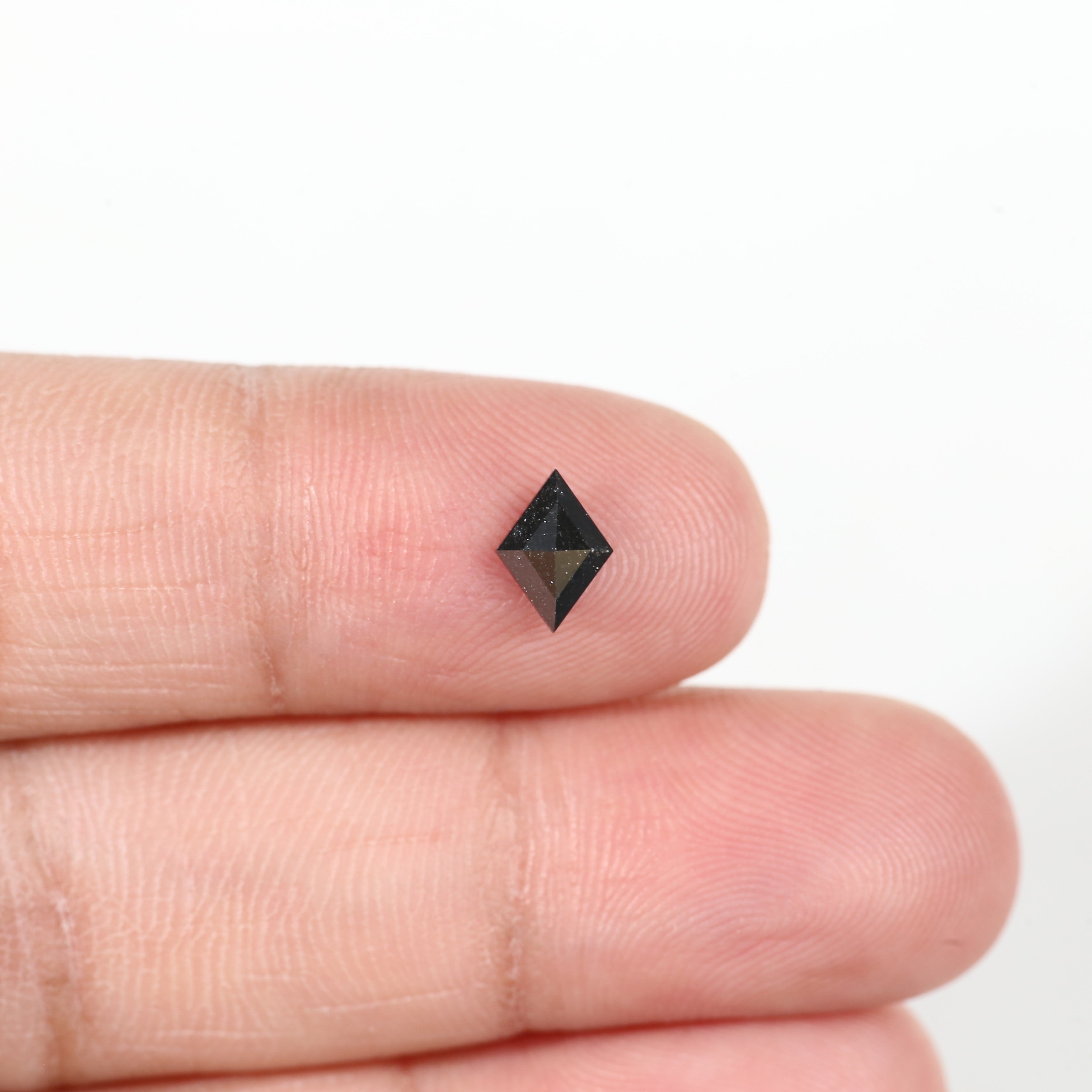 0.55 Carat Lozenge Natural Black Salt and Pepper Loose Diamond 7.2 MM