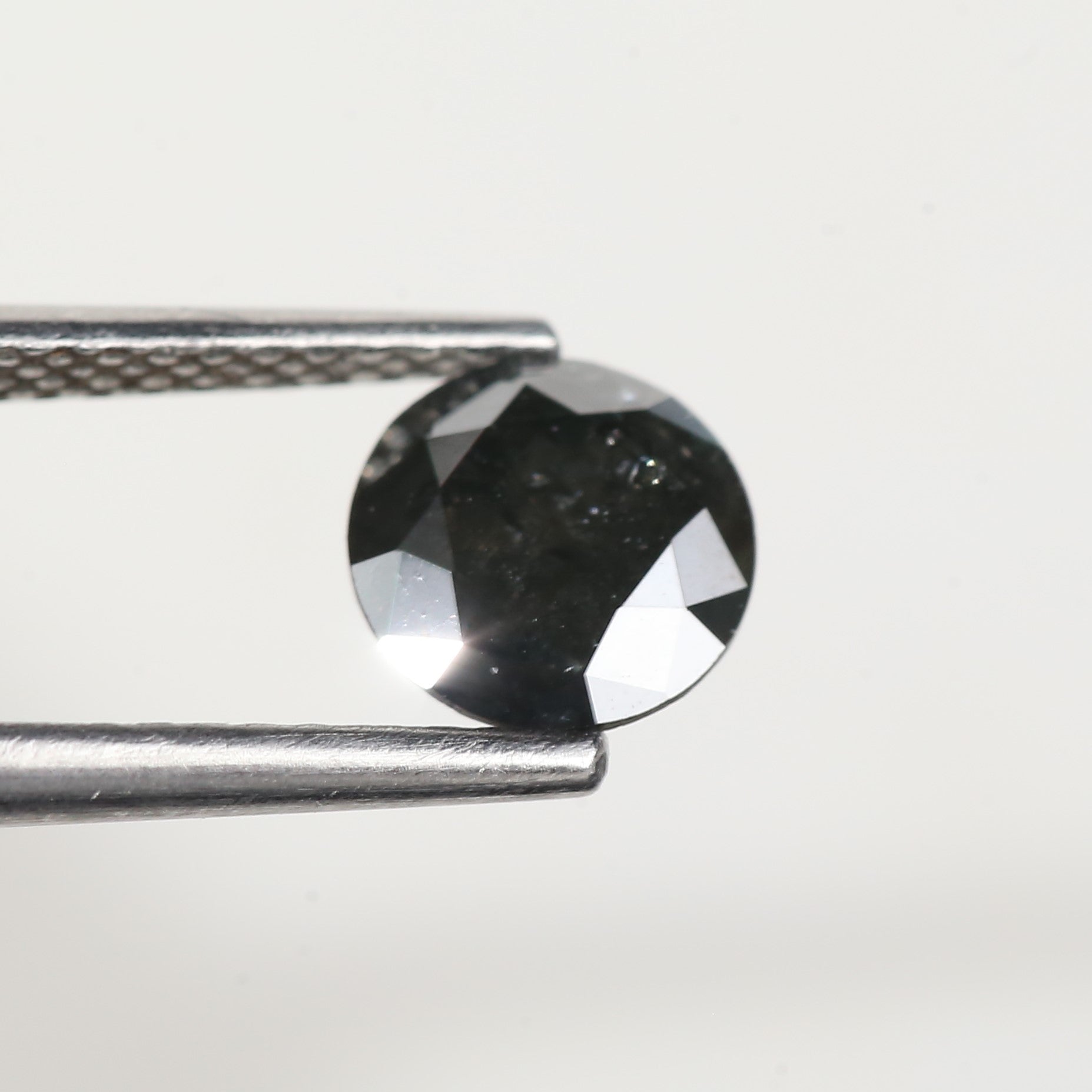 0.91 Carat Round Black Salt and Pepper Loose Diamond 6.3 MM