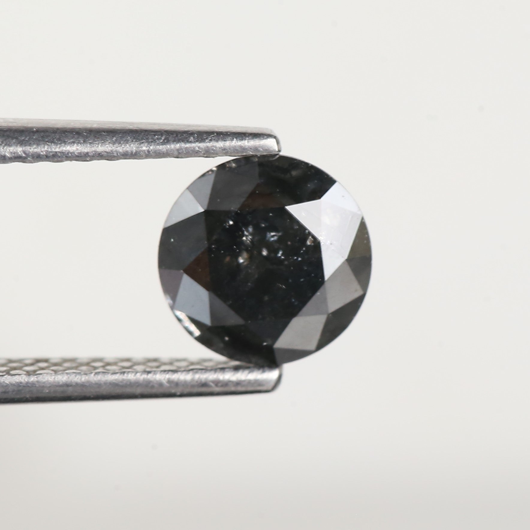 0.91 Carat Round Black Salt and Pepper Loose Diamond 6.3 MM