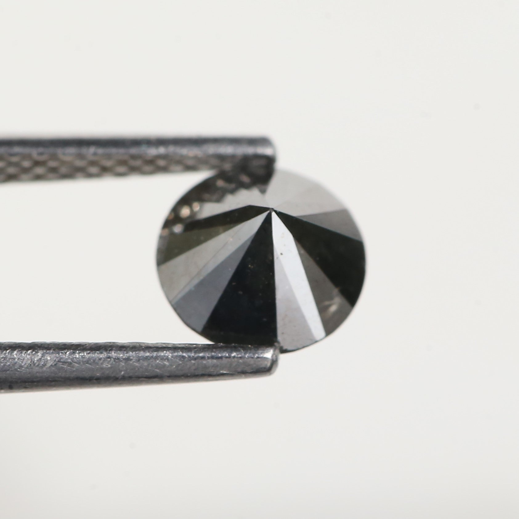0.91 Carat Round Black Salt and Pepper Loose Diamond 6.3 MM