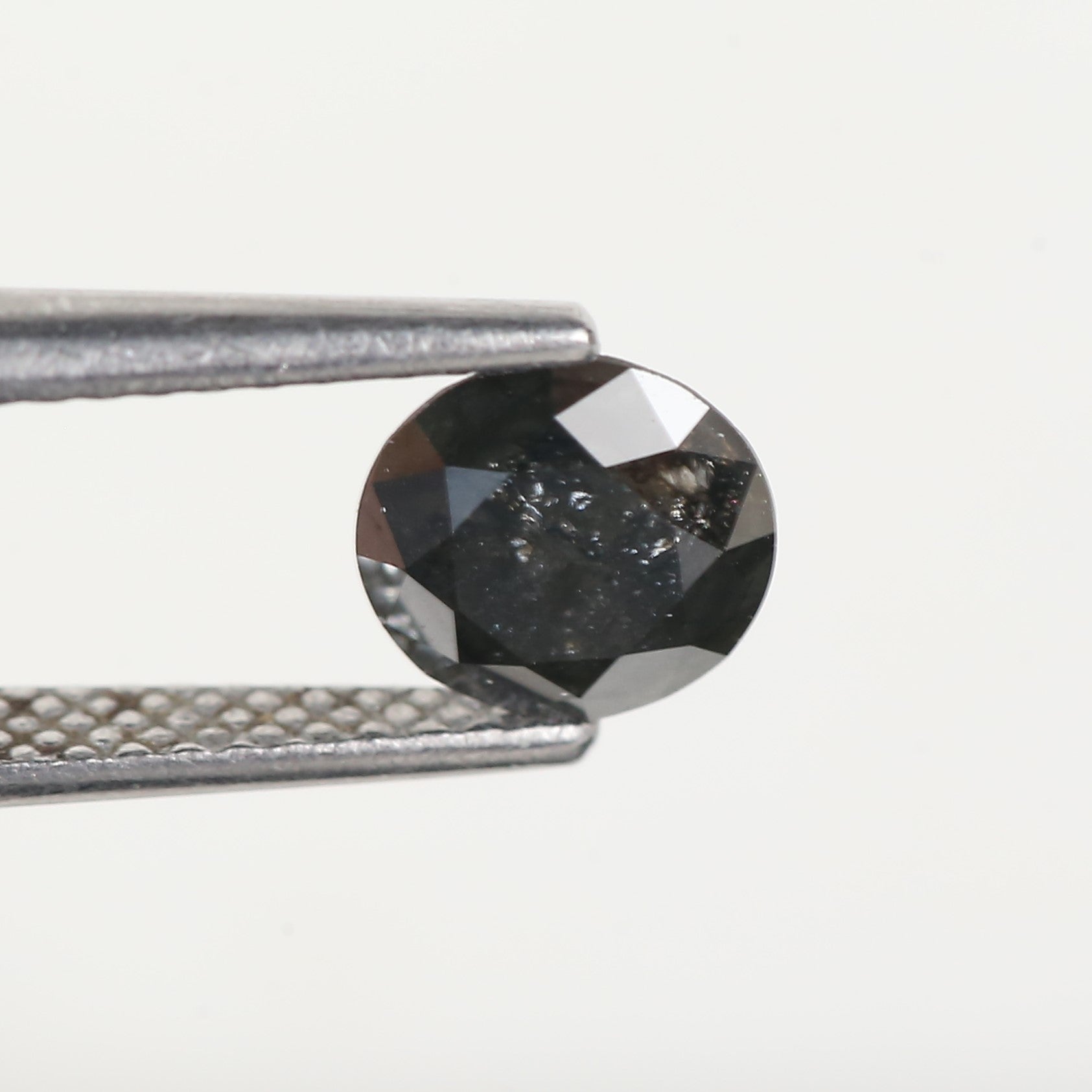 0.91 Carat Round Black Salt and Pepper Loose Diamond 6.3 MM