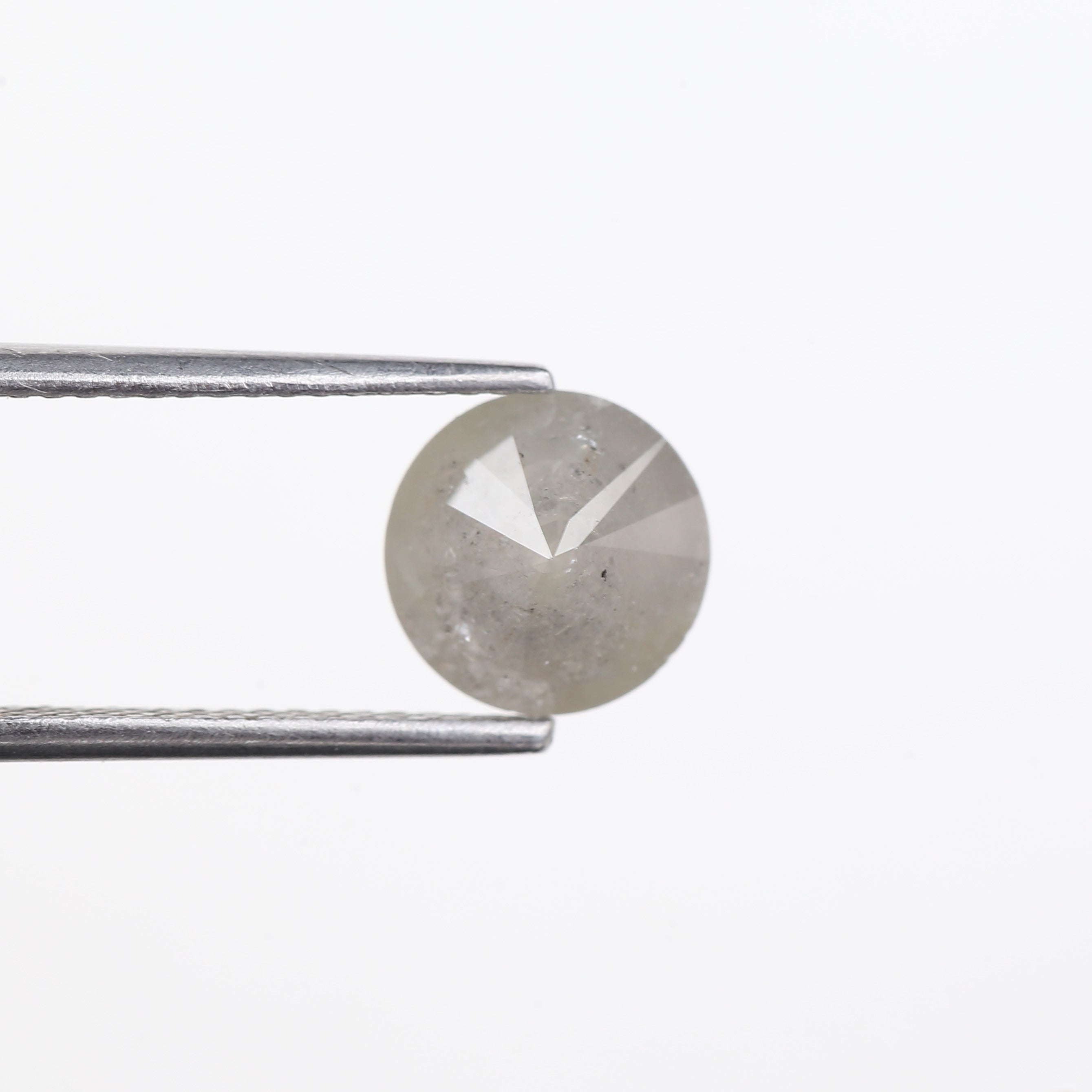 2.50 Carat Salt And Pepper Diamond Natural Grey Round Cut Loose 7.85 MM