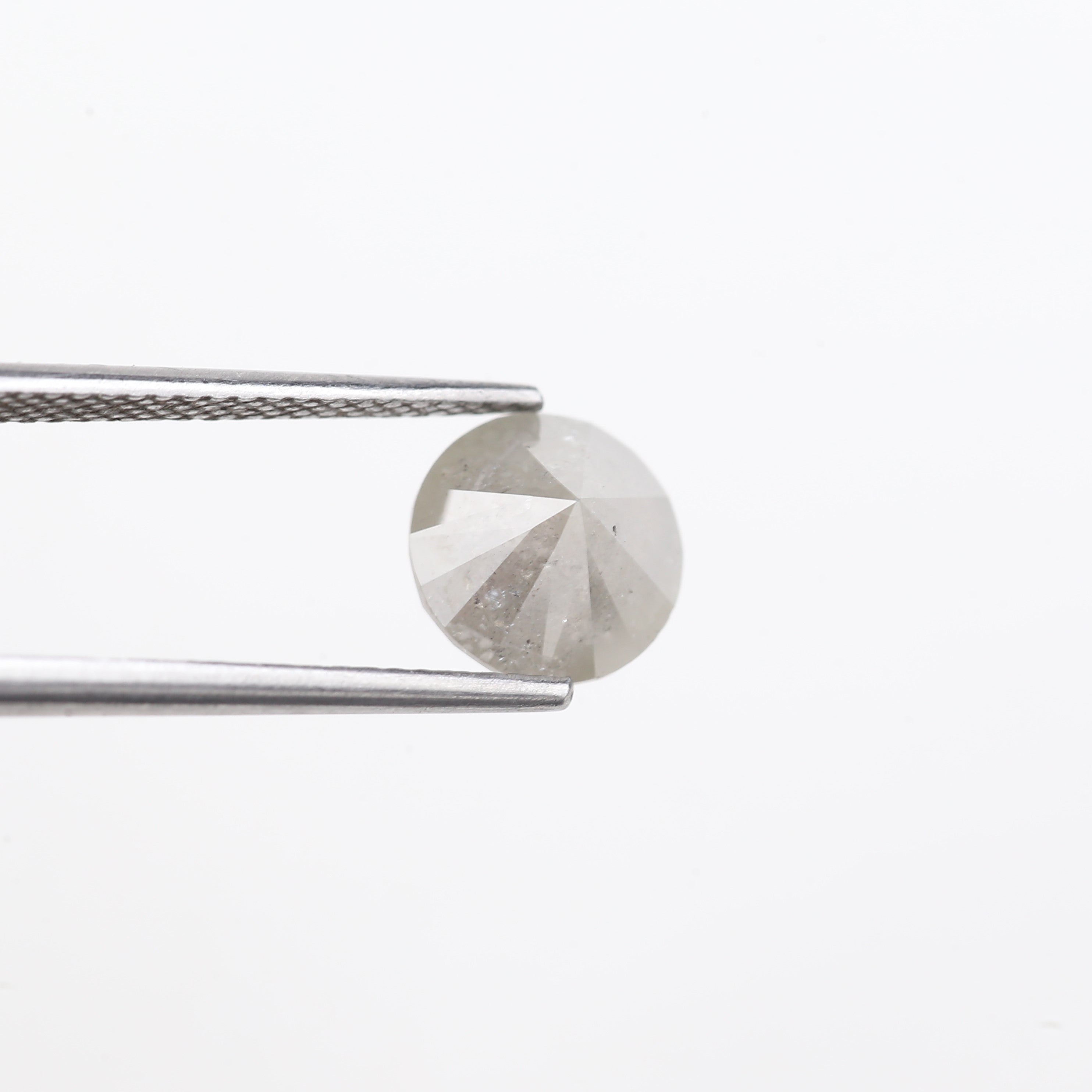 2.50 Carat Salt And Pepper Diamond Natural Grey Round Cut Loose 7.85 MM