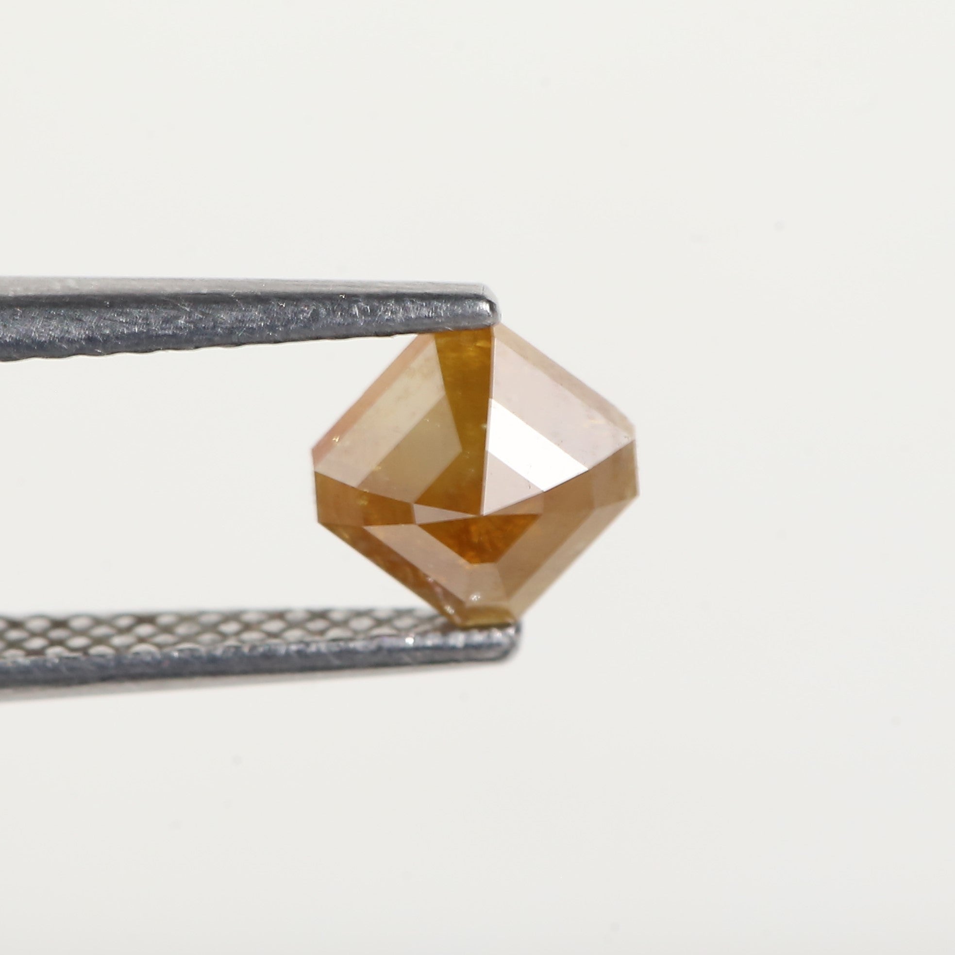0.67 Carat Asscher Cut Yellow Salt and Pepper Diamond 5 MM