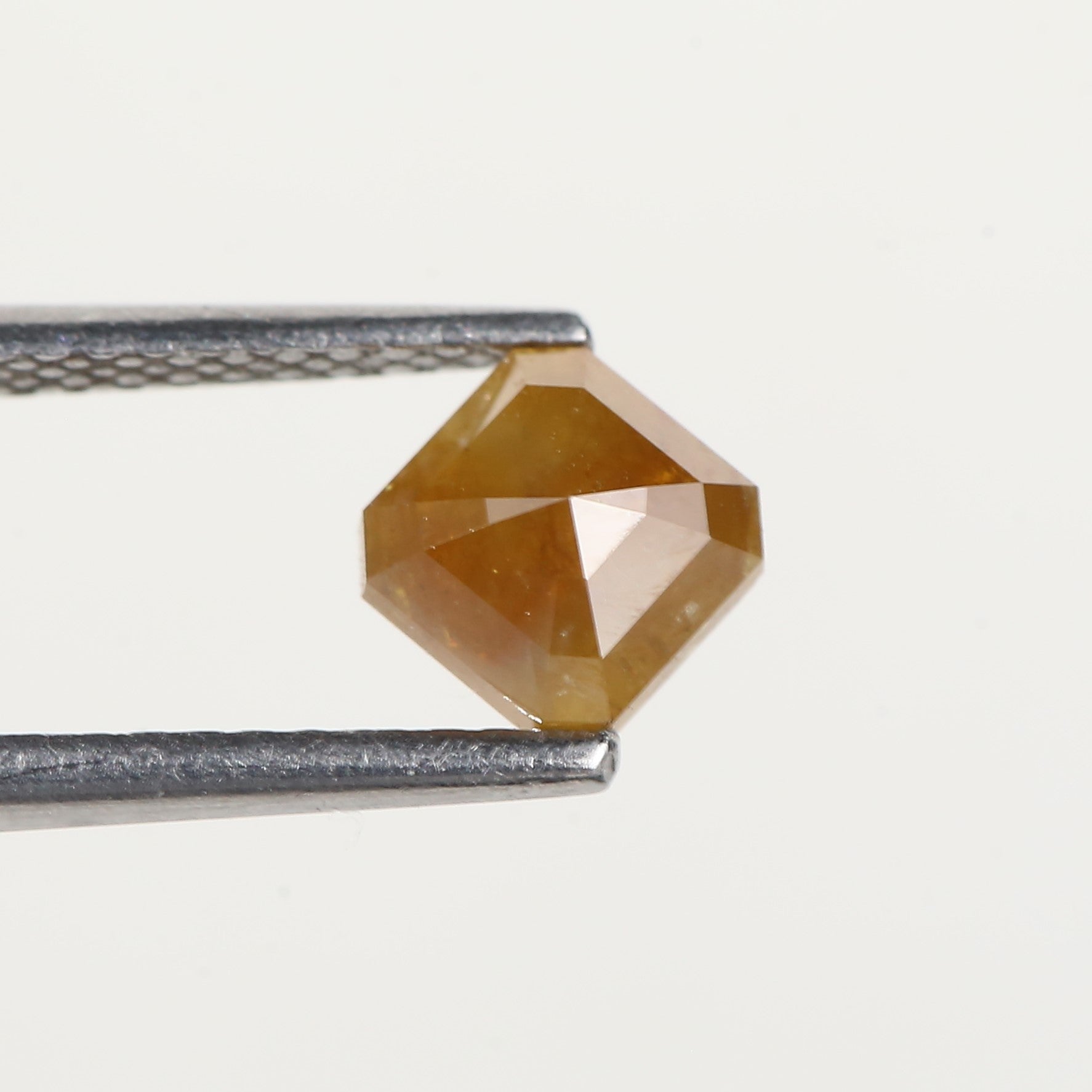 0.67 Carat Asscher Cut Yellow Salt and Pepper Diamond 5 MM