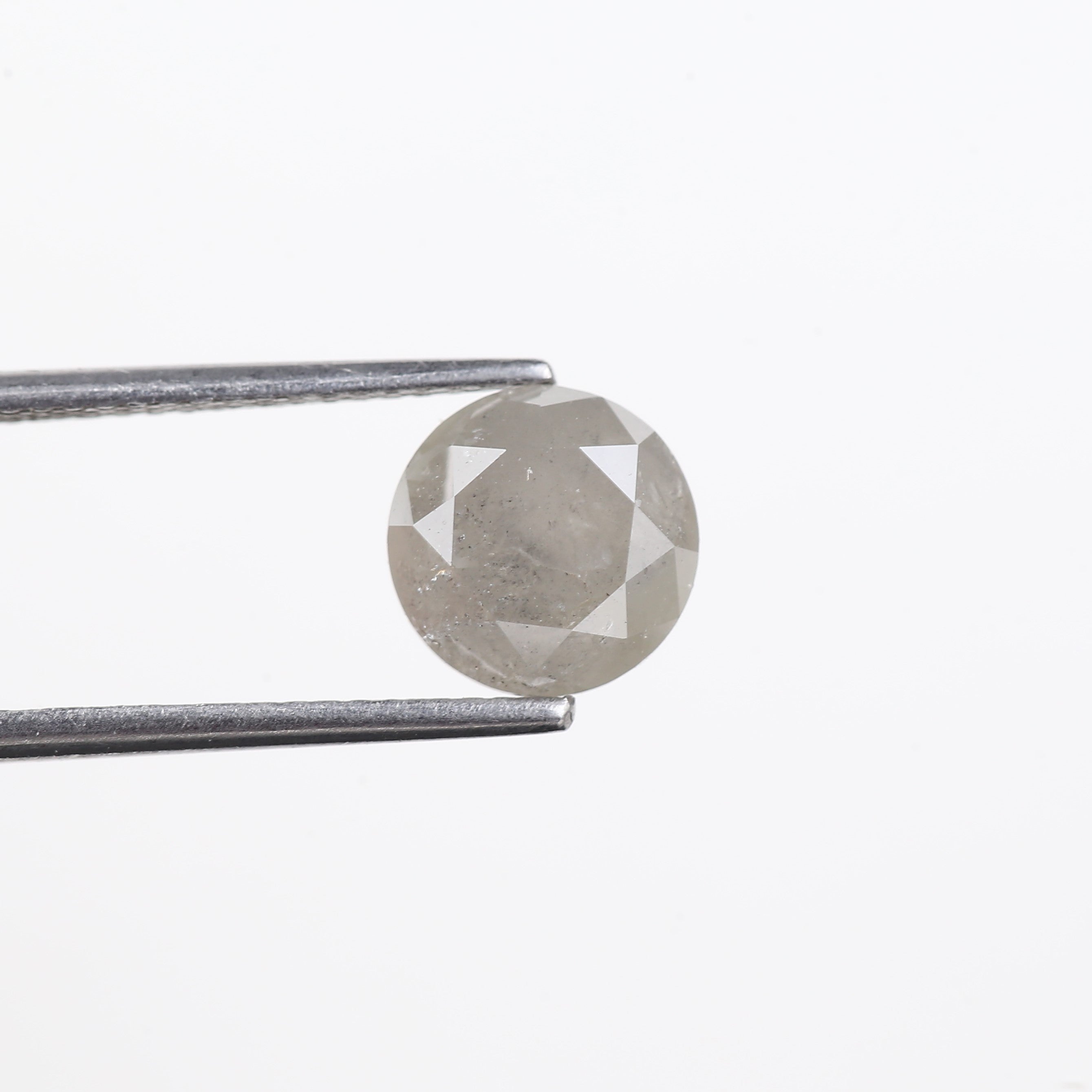 2.50 Carat Salt And Pepper Diamond Natural Grey Round Cut Loose 7.85 MM