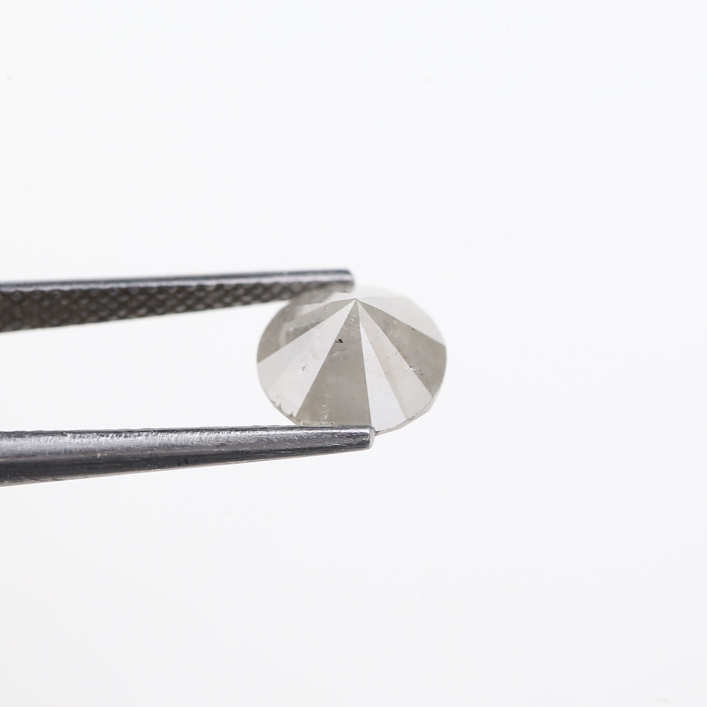 2.50 Carat Salt And Pepper Diamond Natural Grey Round Cut Loose 7.85 MM