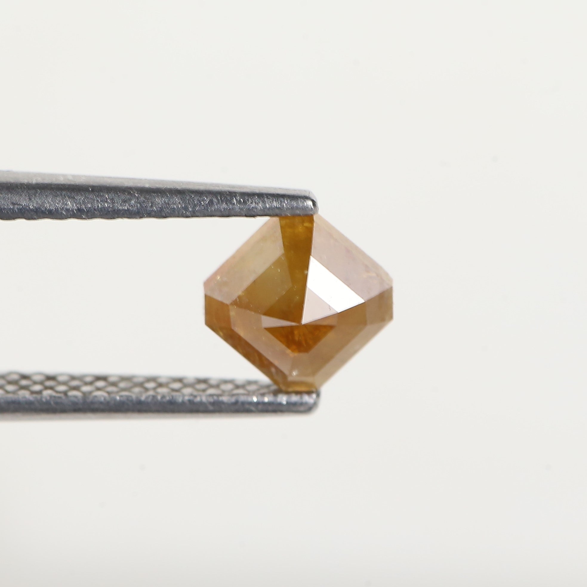 0.67 Carat Asscher Cut Yellow Salt and Pepper Diamond 5 MM