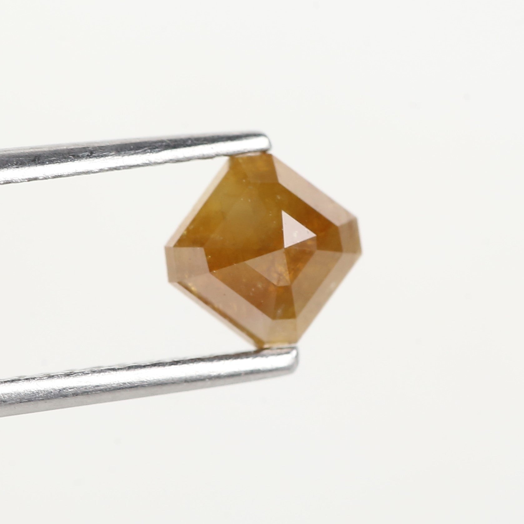 0.67 Carat Asscher Cut Yellow Salt and Pepper Diamond 5 MM