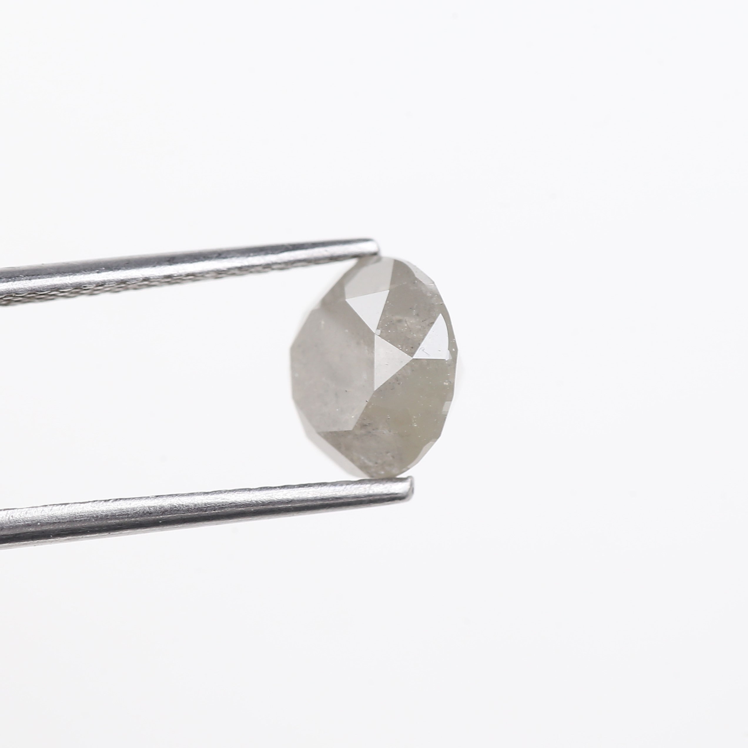 2.50 Carat Salt And Pepper Diamond Natural Grey Round Cut Loose 7.85 MM