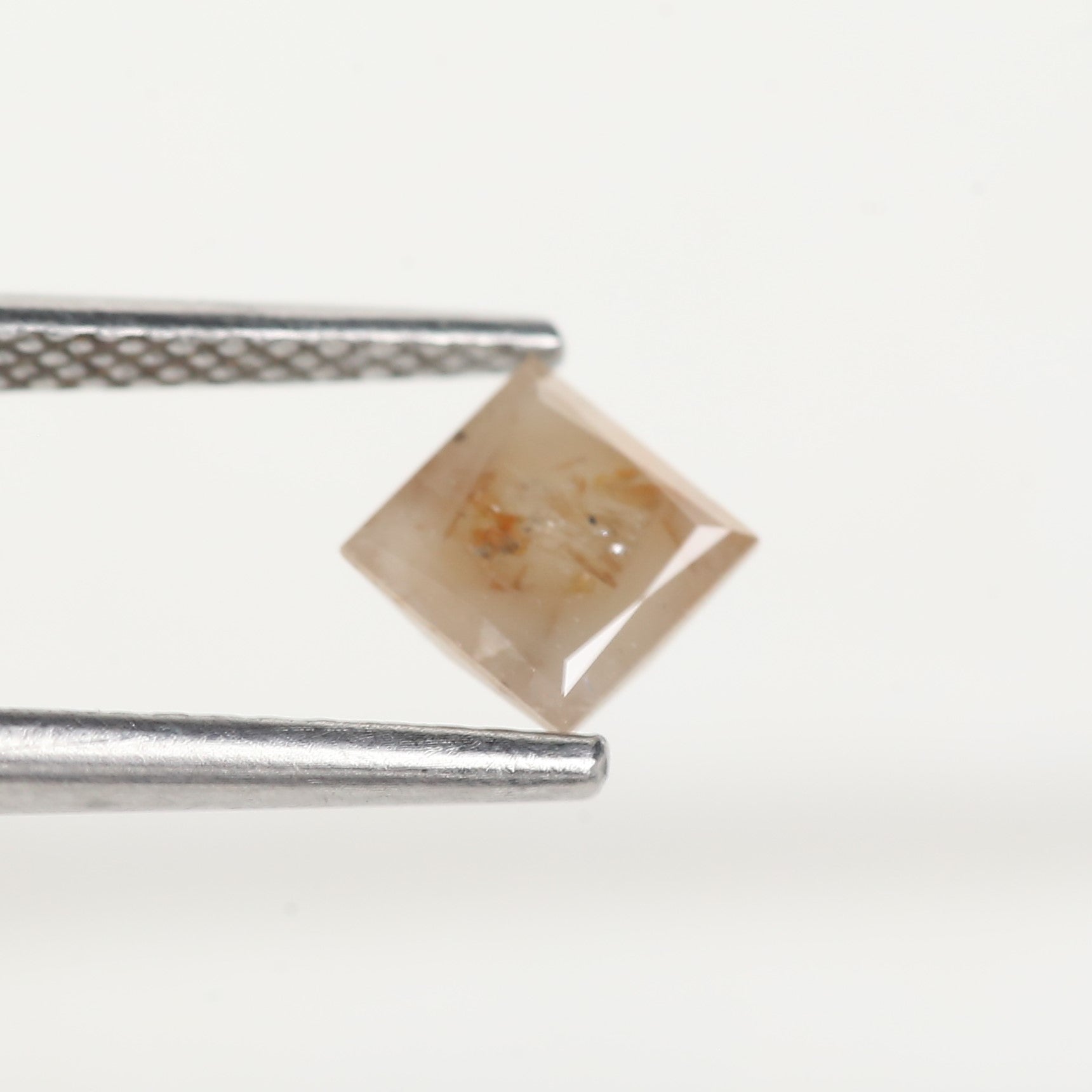 0.67 Ct Princess Cut Natural Salt and Pepper Diamond 4.8 MM
