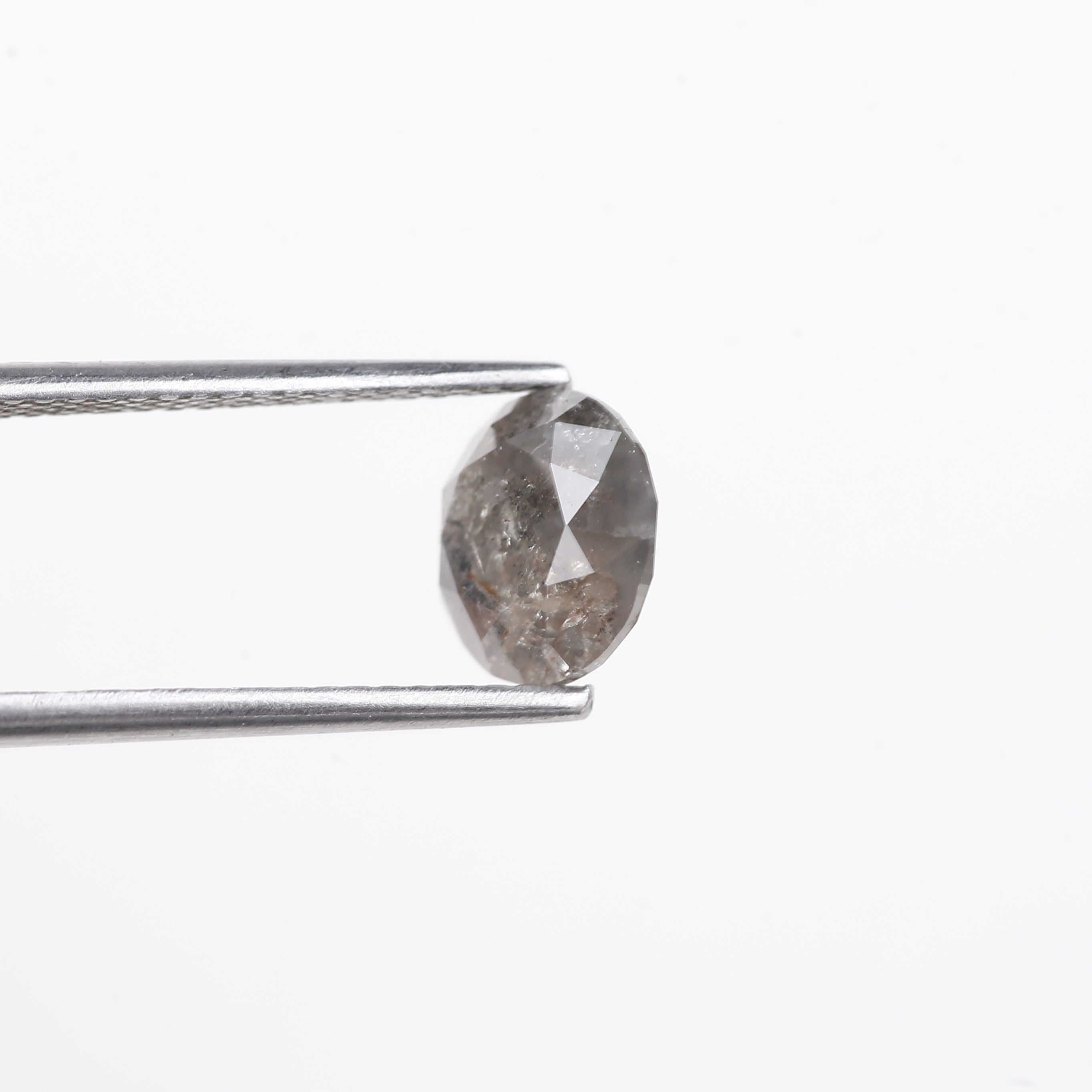 2 Carat Salt And Pepper Diamond Natural Grey Round Cut Diamond 7.65 MM