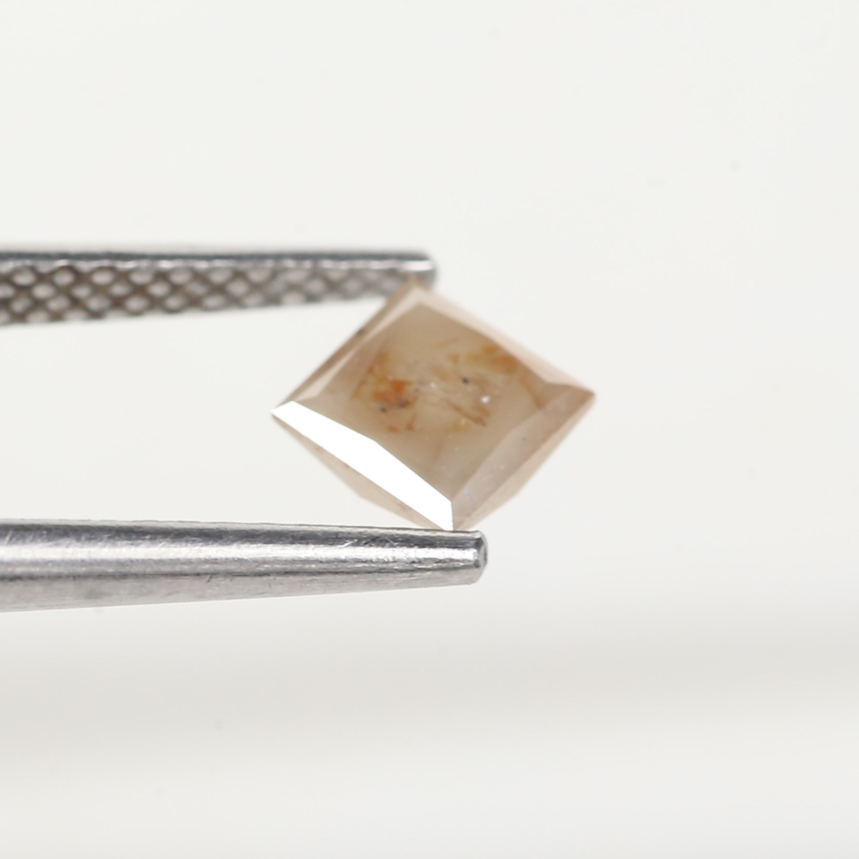 0.67 Ct Princess Cut Natural Salt and Pepper Diamond 4.8 MM