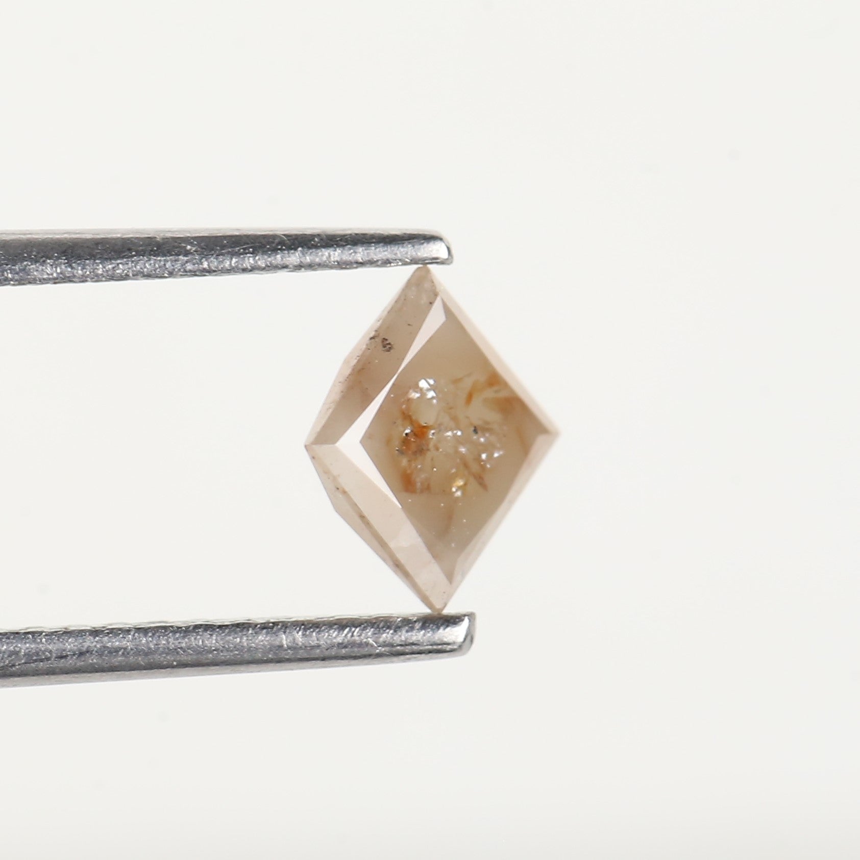 0.67 Ct Princess Cut Natural Salt and Pepper Diamond 4.8 MM