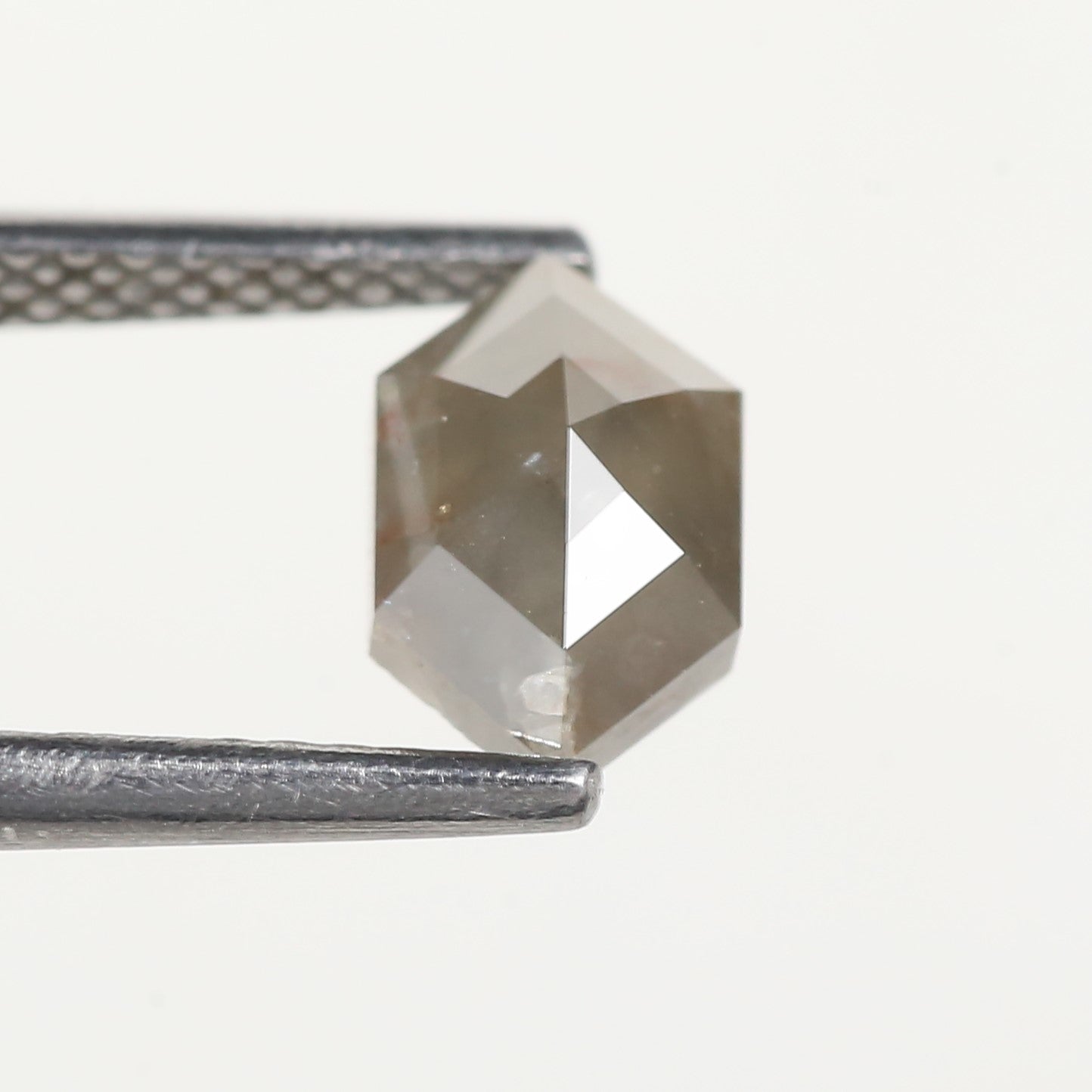 1 Carat Natural Hexagon Cut Salt and Pepper Diamond 7.7 MM