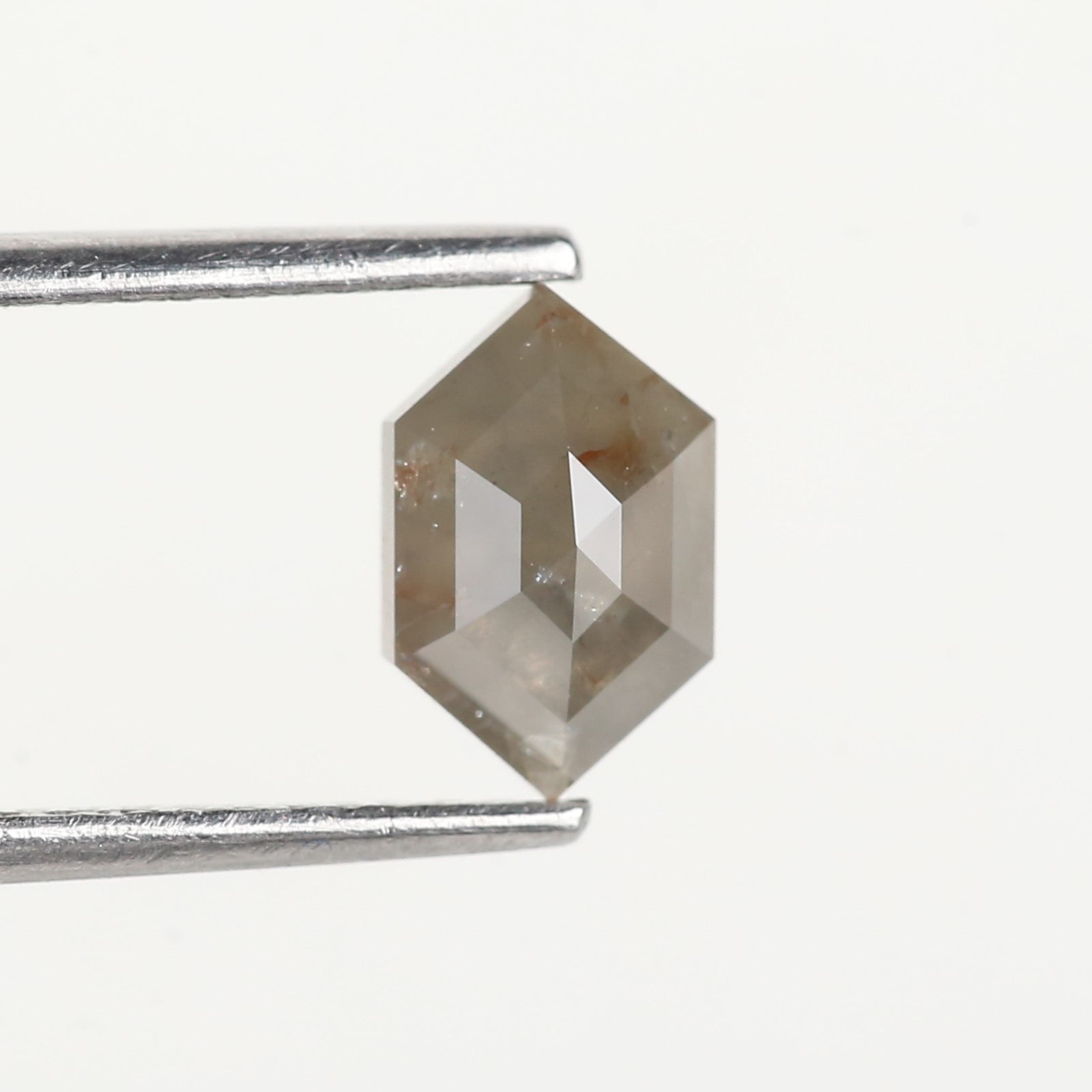 1 Carat Natural Hexagon Cut Salt and Pepper Diamond 7.7 MM