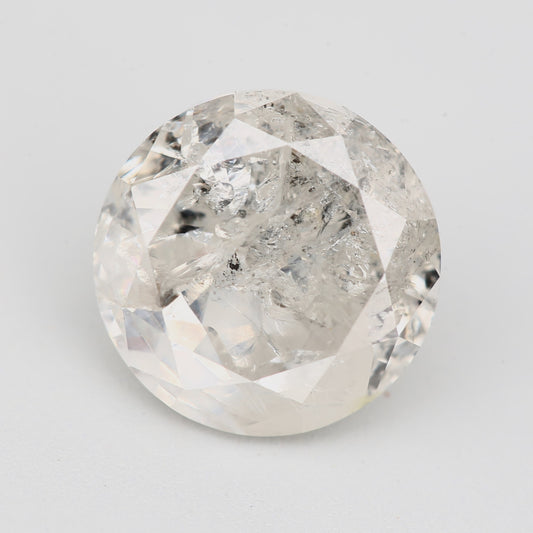 1.23 Carat Fancy Gray White Round Salt and Pepper Loose Diamond 6.5 MM - Blackdiamond