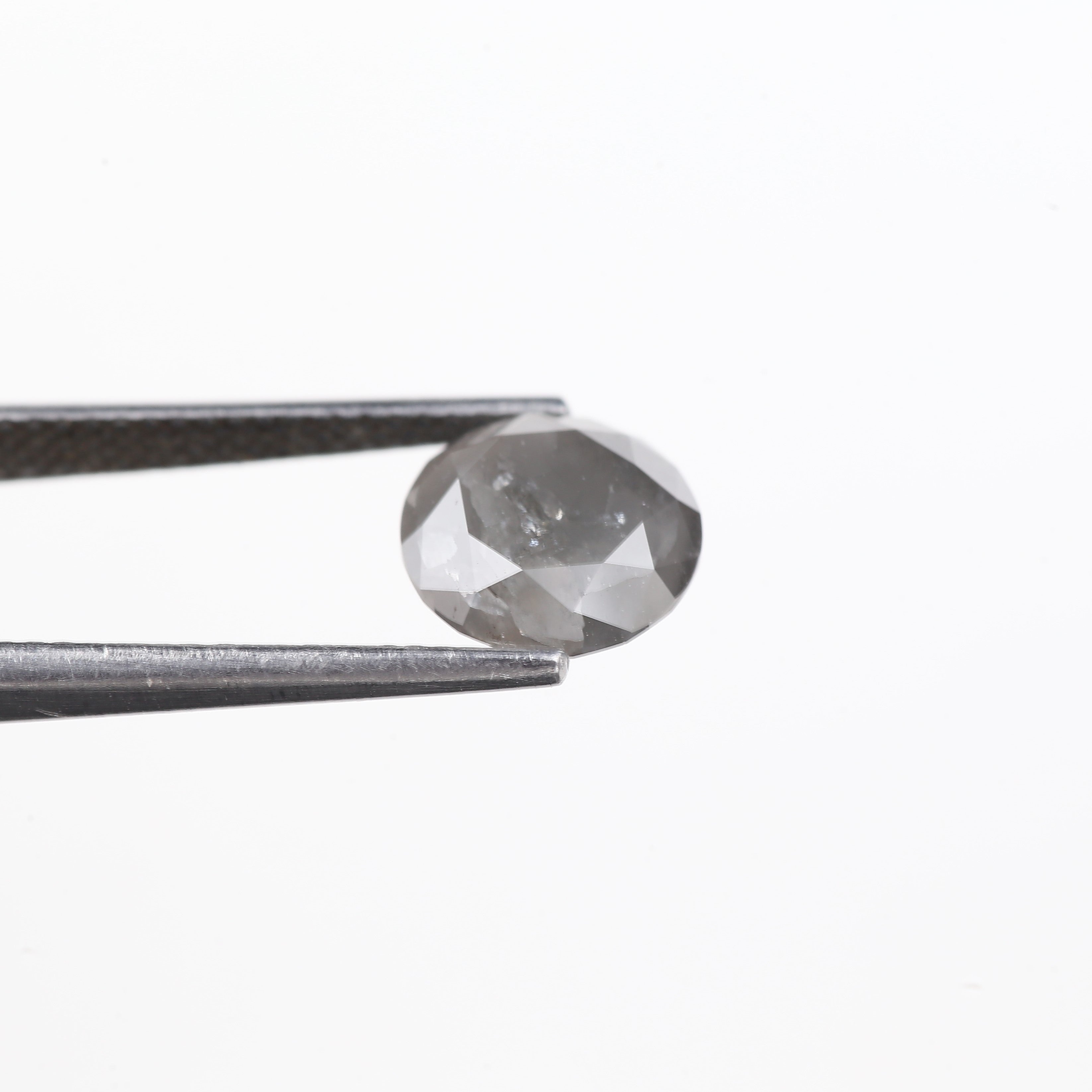 2.57 Carat Natural Salt And Pepper Diamond Gray Round Diamond 8.30 MM