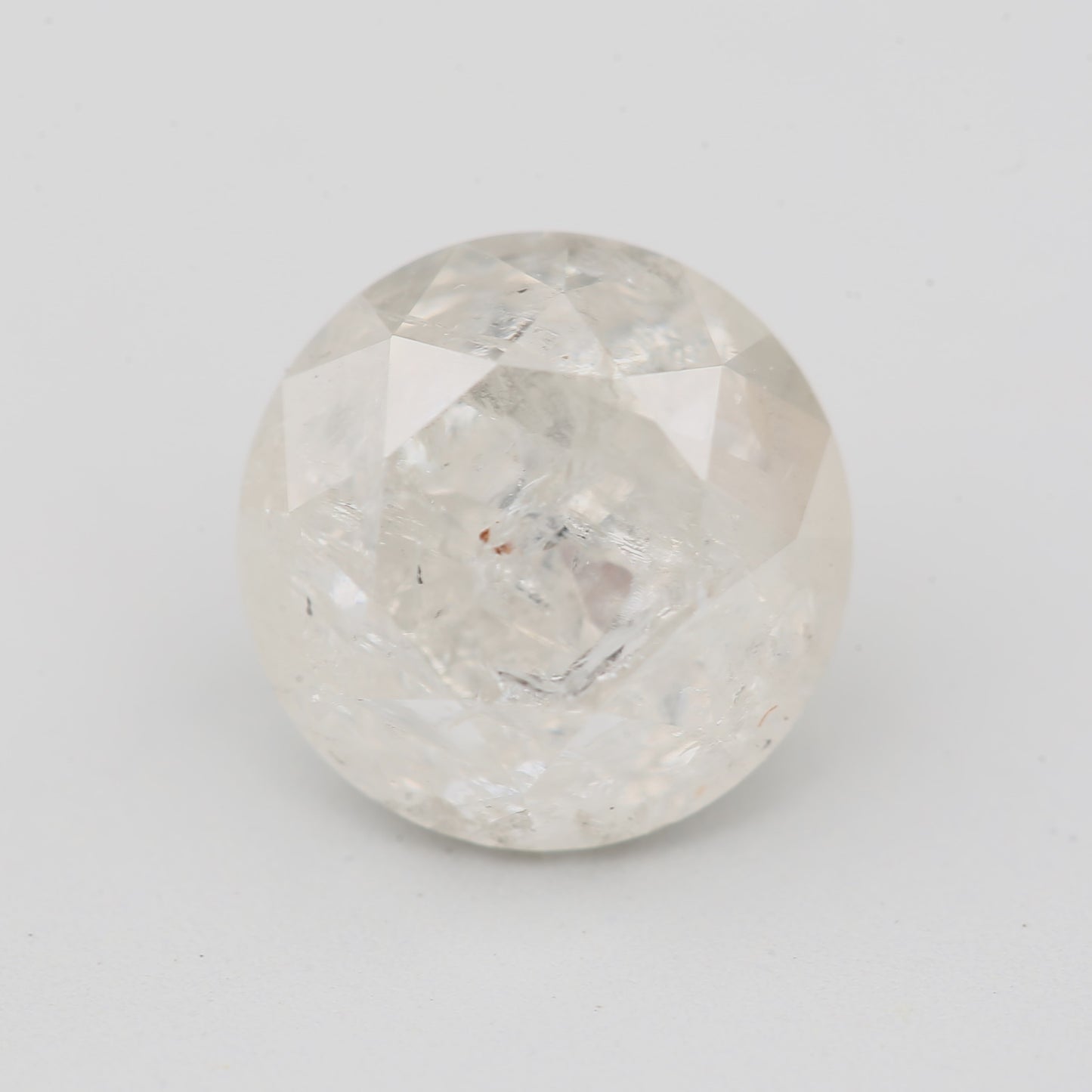 1.24 Carat Natural White Round Real Salt & Pepper Diamond 6.02 MM - Blackdiamond