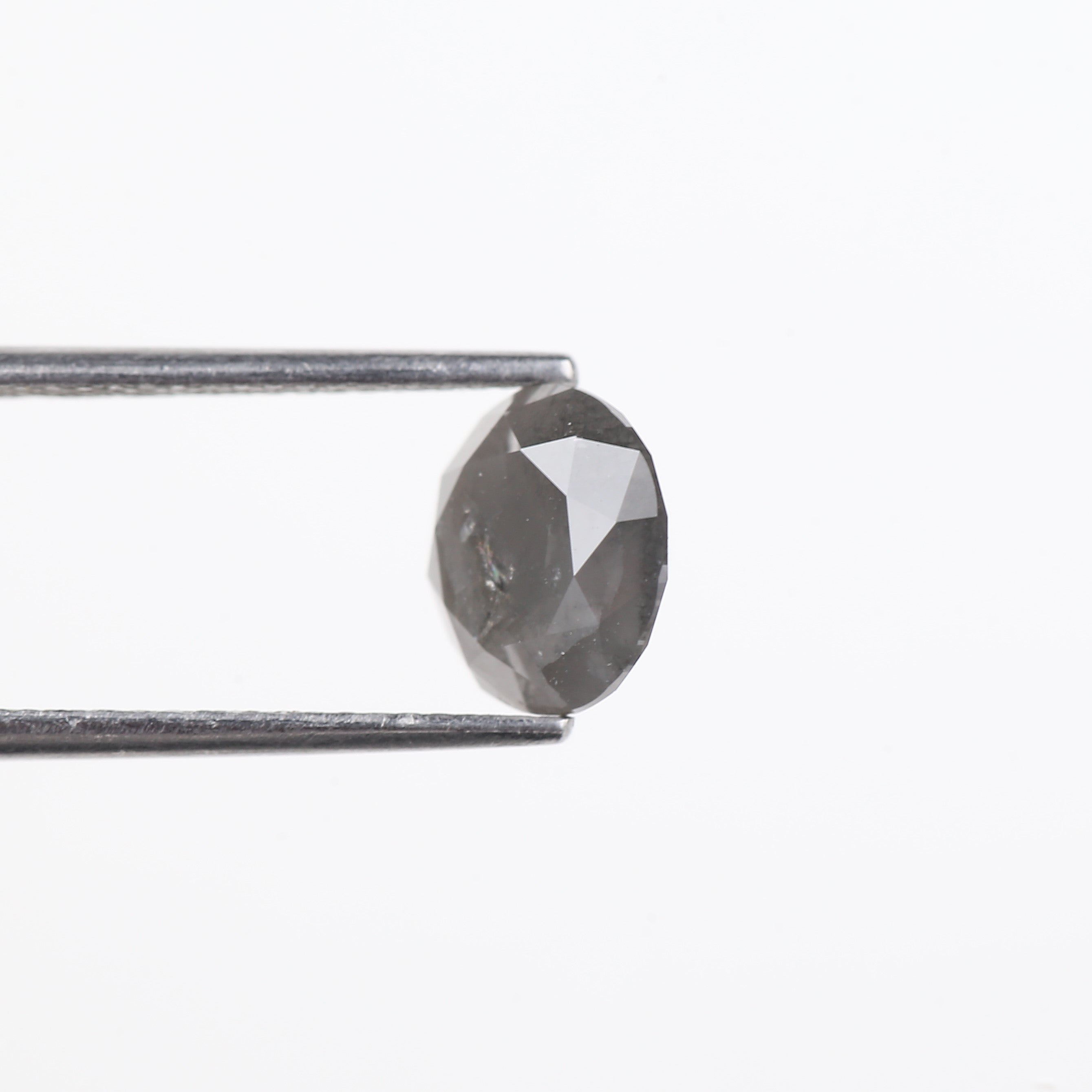 2.57 Carat Natural Salt And Pepper Diamond Gray Round Diamond 8.30 MM