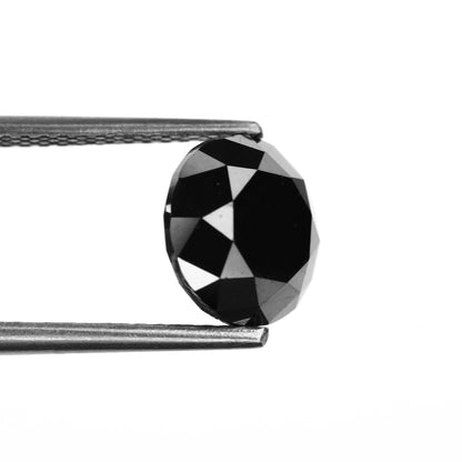 Round Fancy Natural Black Diamond