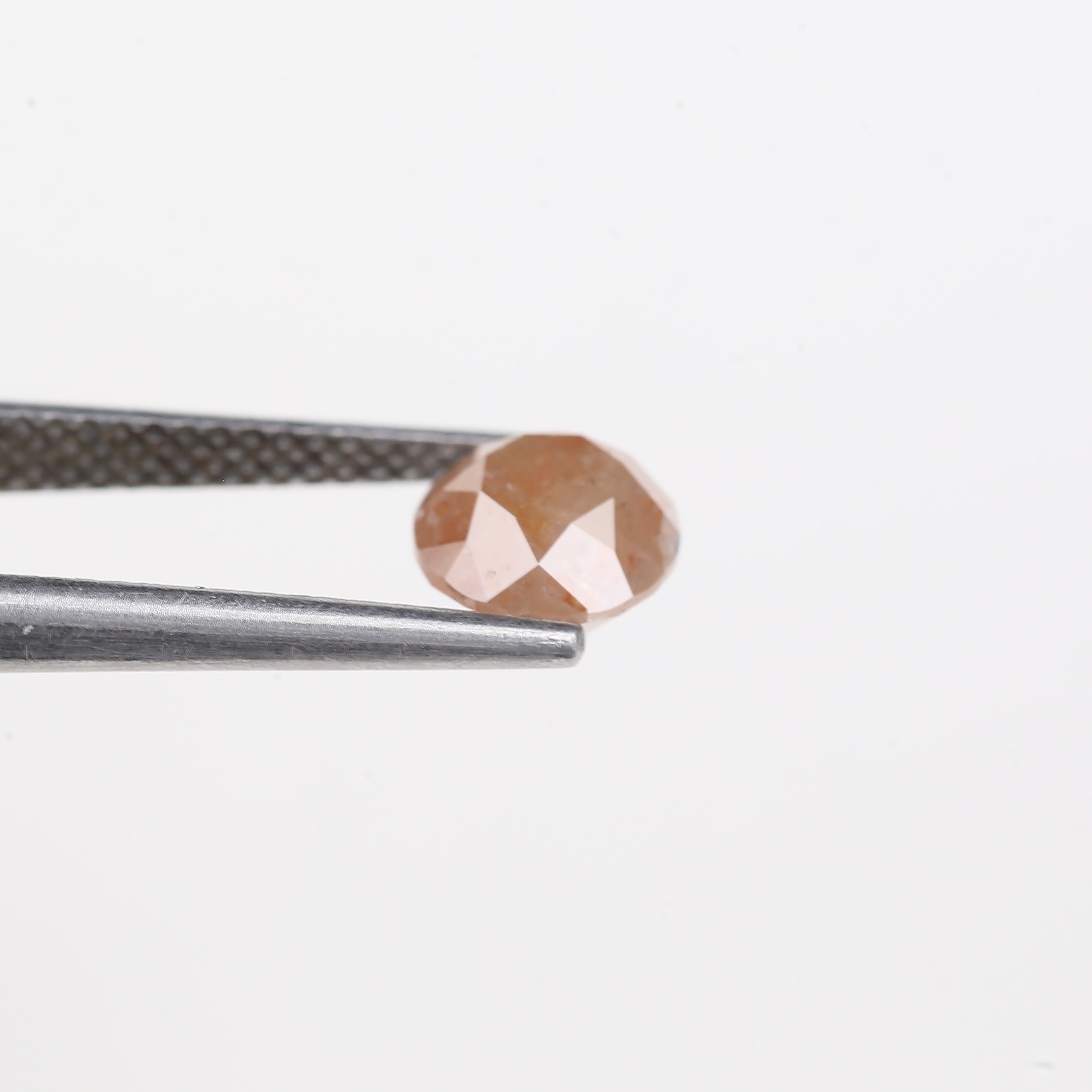 1.55 Carat Natural Salt And Pepper Orange Round Cut Diamond 6.56 MM