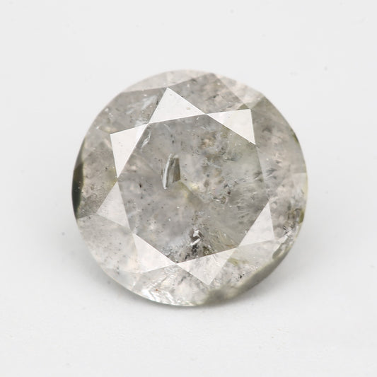 0.67 Carat Natural Fancy Gray Round Salt and Pepper Diamond 5.5 MM - Blackdiamond